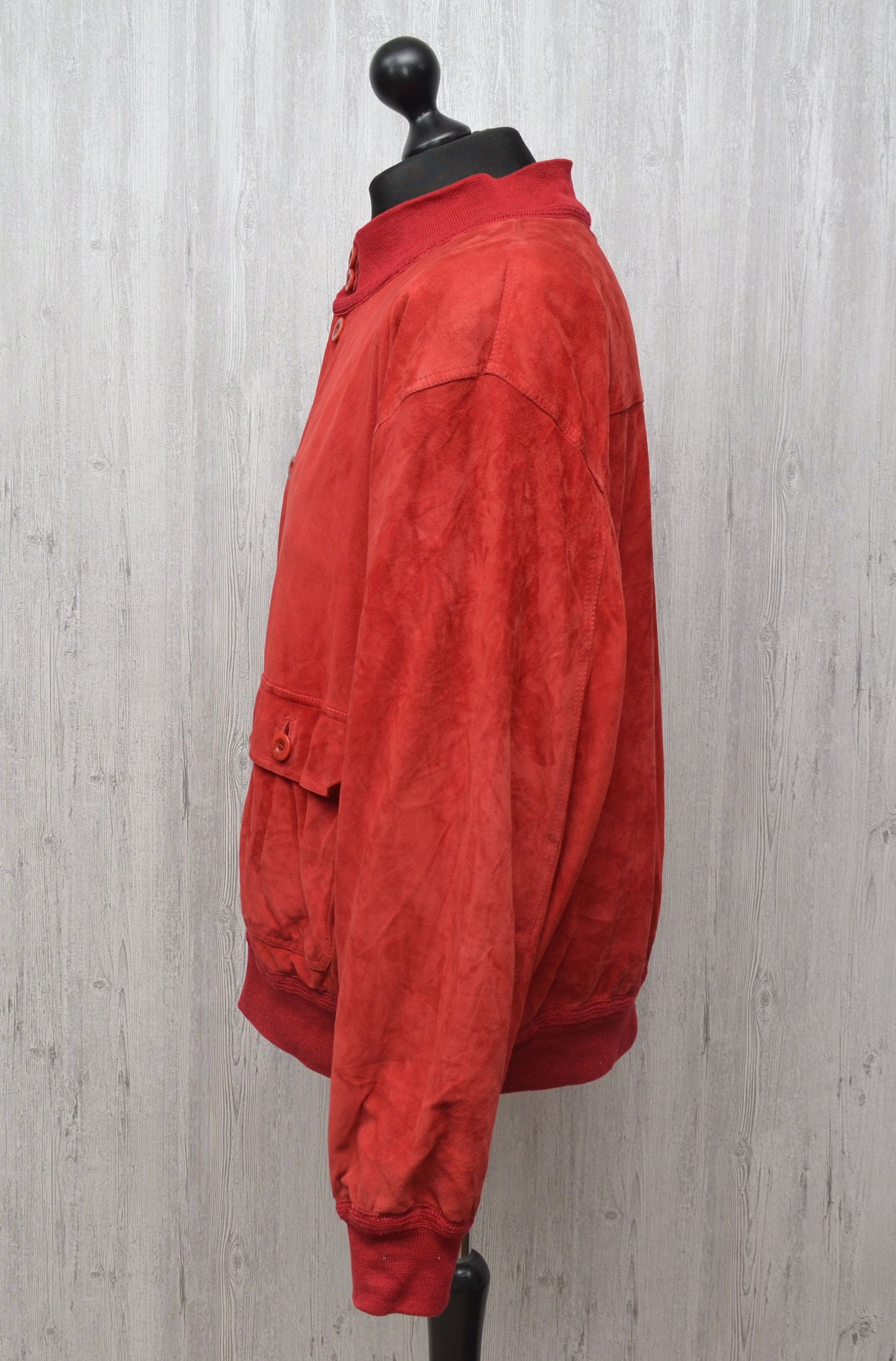 Designer × Gallotti Gallotti Suede Red Leather Jacket Bomber Sz 54 XL Size US XL / EU 56 / 4 - 5 Thumbnail