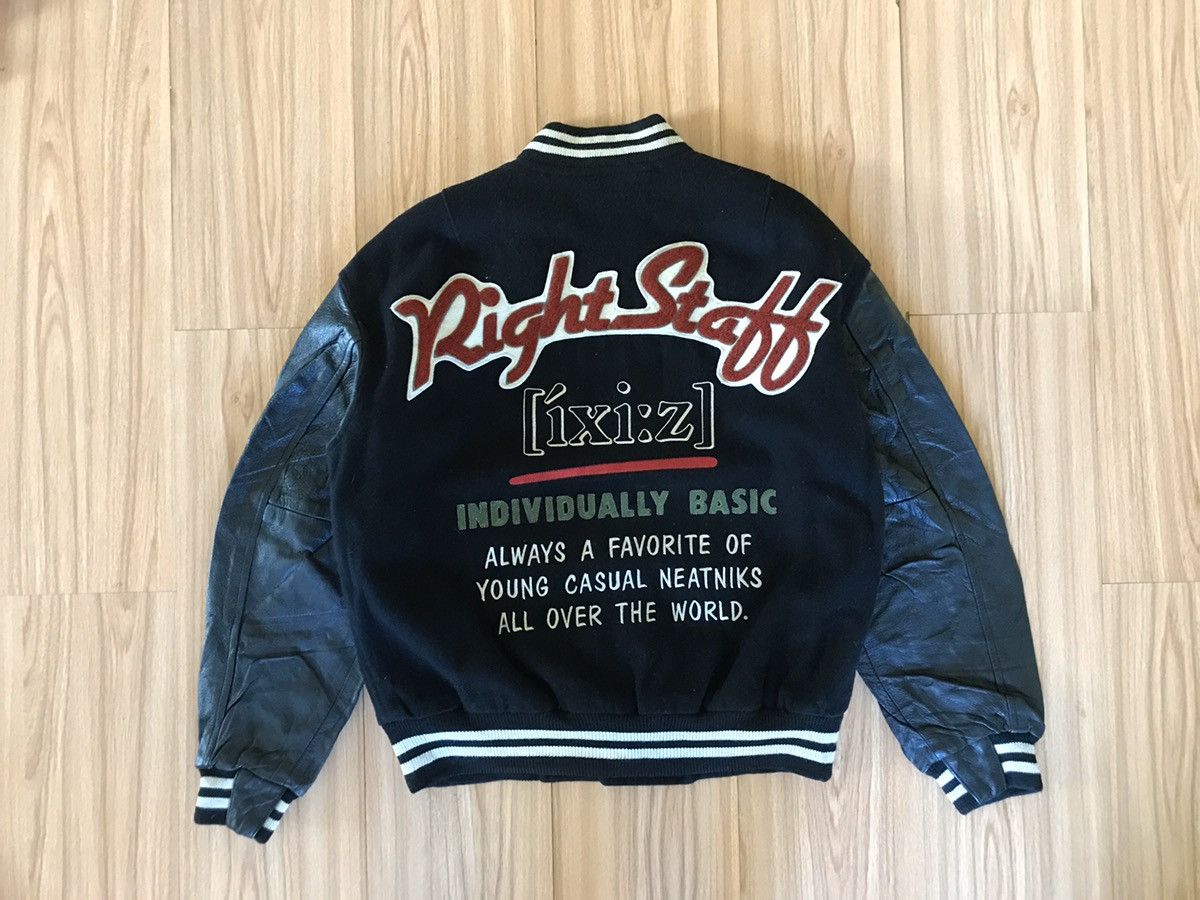 Japanese Brand 🔥IXIZ RIGHT STAFF VARSITY BOMBER JACKET Size US L / EU 52-54 / 3 - 4 Thumbnail
