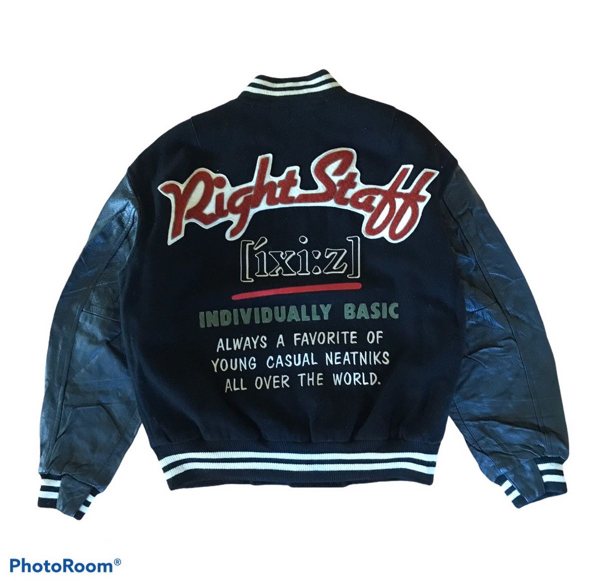 Japanese Brand 🔥IXIZ RIGHT STAFF VARSITY BOMBER JACKET Size US L / EU 52-54 / 3 - 3 Thumbnail