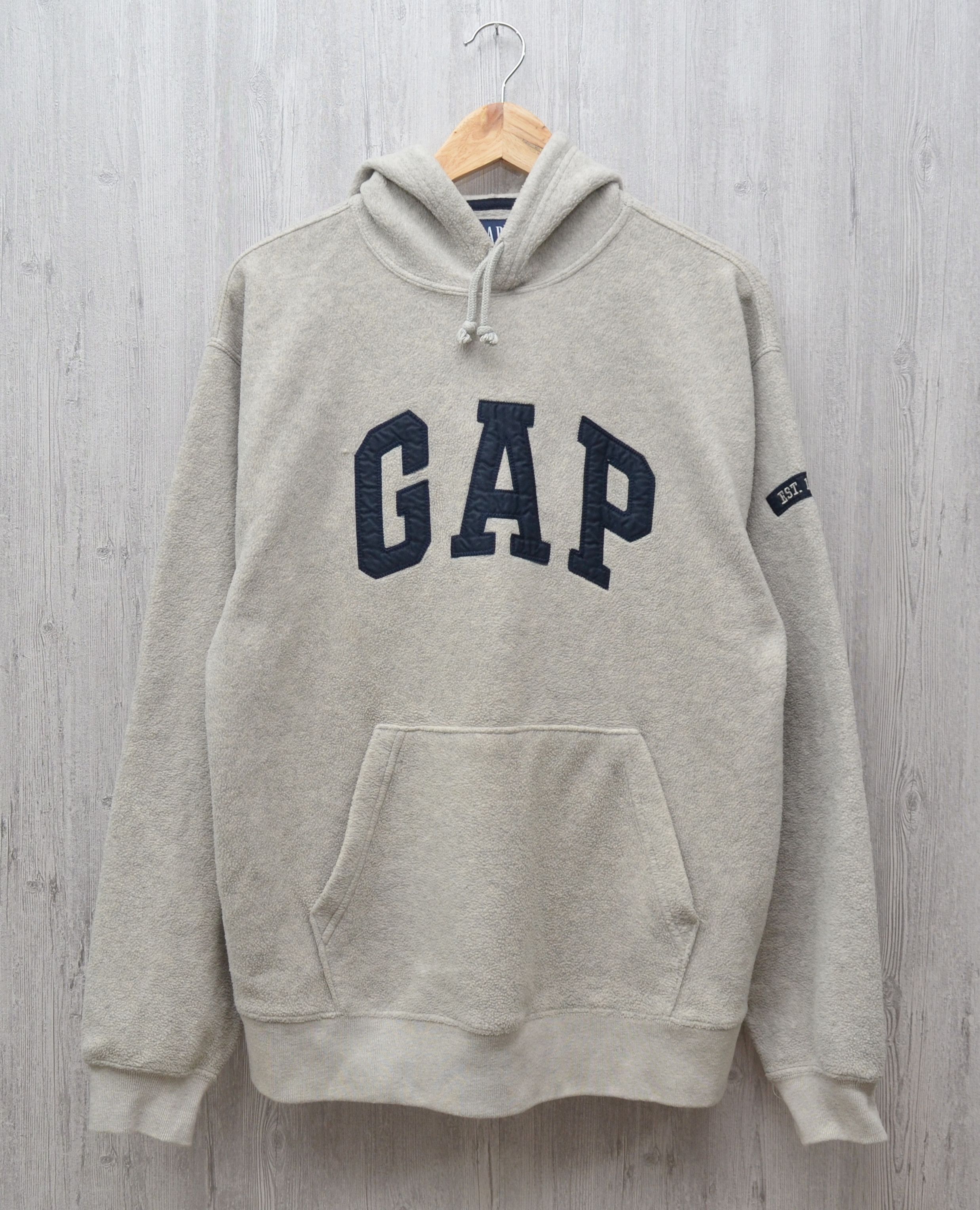 Gap × Vintage Vintage GAP Fleece Hoodie Big Logo Size M Size US M / EU 48-50 / 2 - 1 Thumbnail