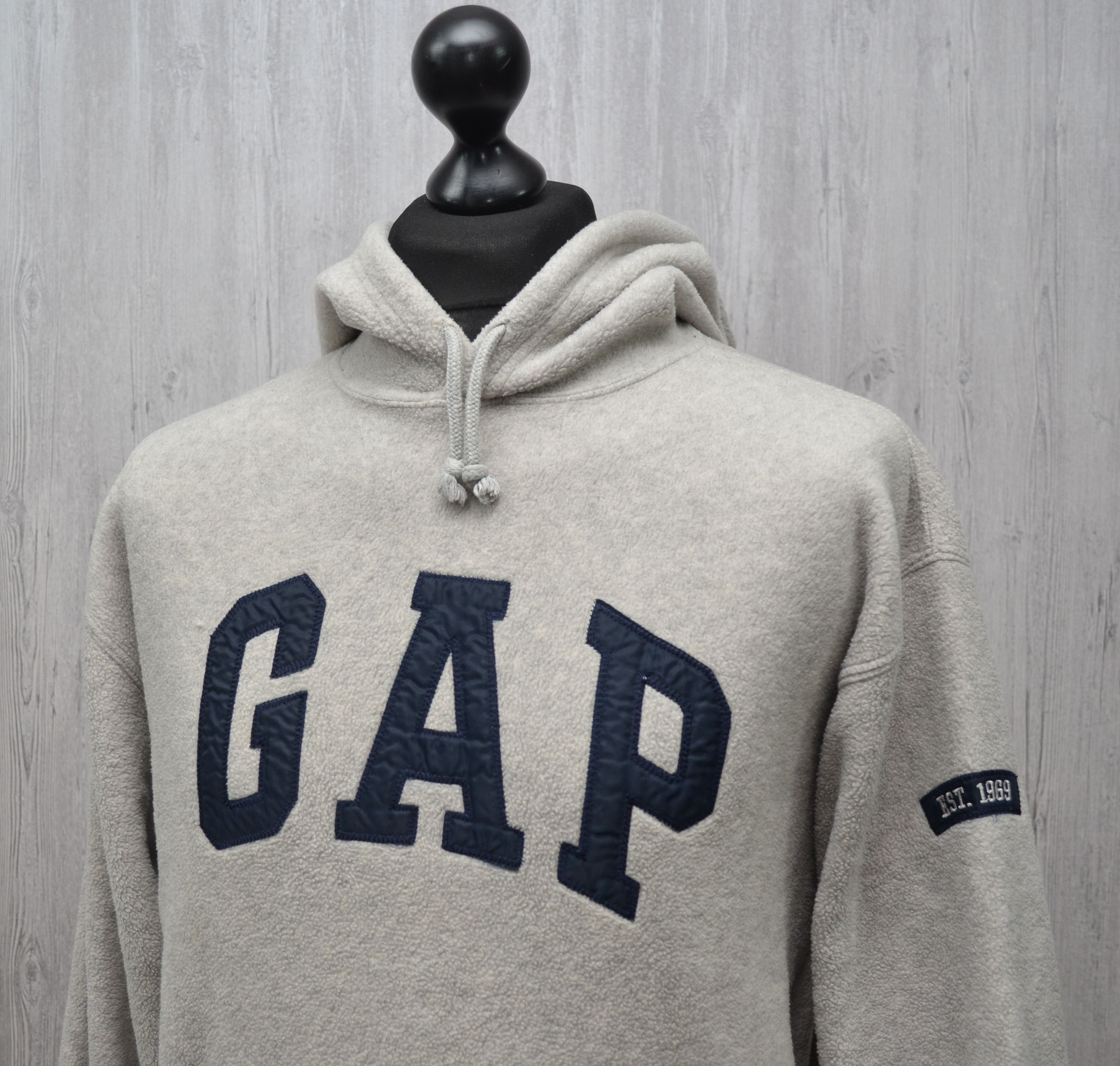 Gap × Vintage Vintage GAP Fleece Hoodie Big Logo Size M Size US M / EU 48-50 / 2 - 8 Thumbnail