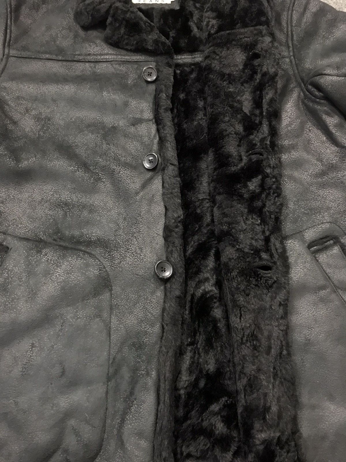 Japanese Brand × Kansai Yamamoto × Vintage Kansai Yamamoto Jeans Shearling Jacket Sherpa Inner K1082j Size US L / EU 52-54 / 3 - 3 Thumbnail