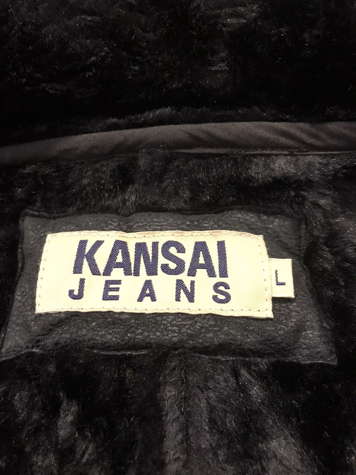 Japanese Brand × Kansai Yamamoto × Vintage Kansai Yamamoto Jeans Shearling Jacket Sherpa Inner K1082j Size US L / EU 52-54 / 3 - 5 Thumbnail