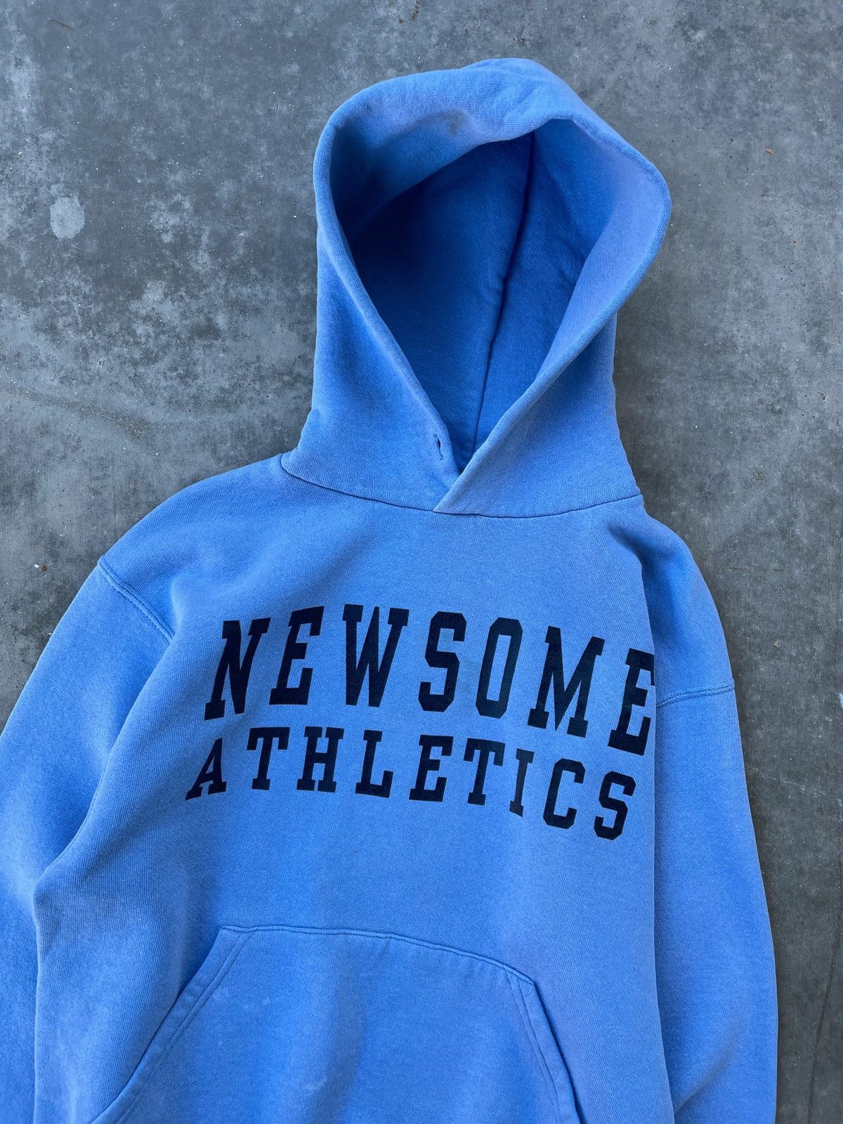 Russell Athletic × Vintage Vintage 90's Russell Light Blue Pullover Hoodie Size US S / EU 44-46 / 1 - 2 Thumbnail
