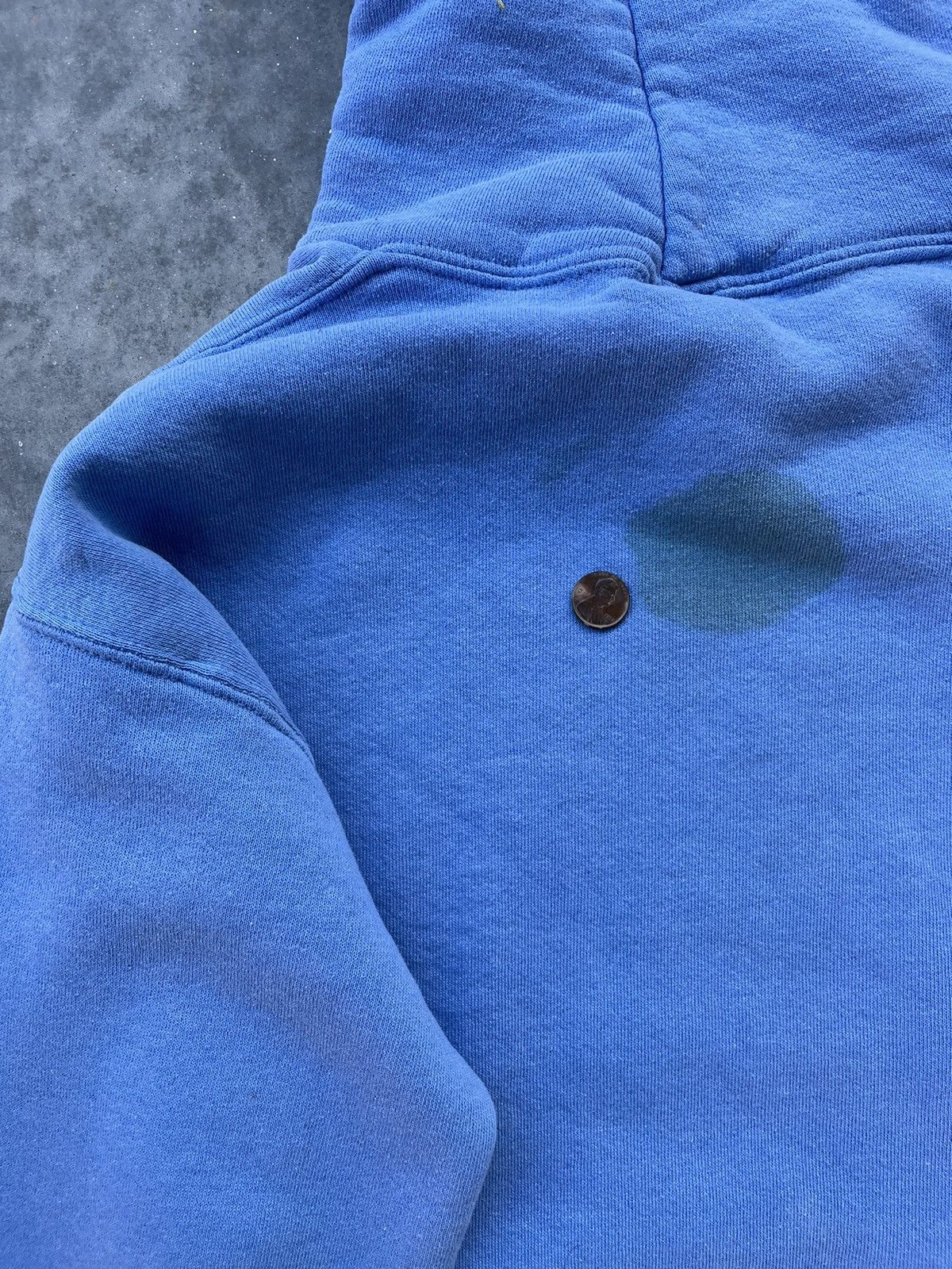 Russell Athletic × Vintage Vintage 90's Russell Light Blue Pullover Hoodie Size US S / EU 44-46 / 1 - 5 Thumbnail