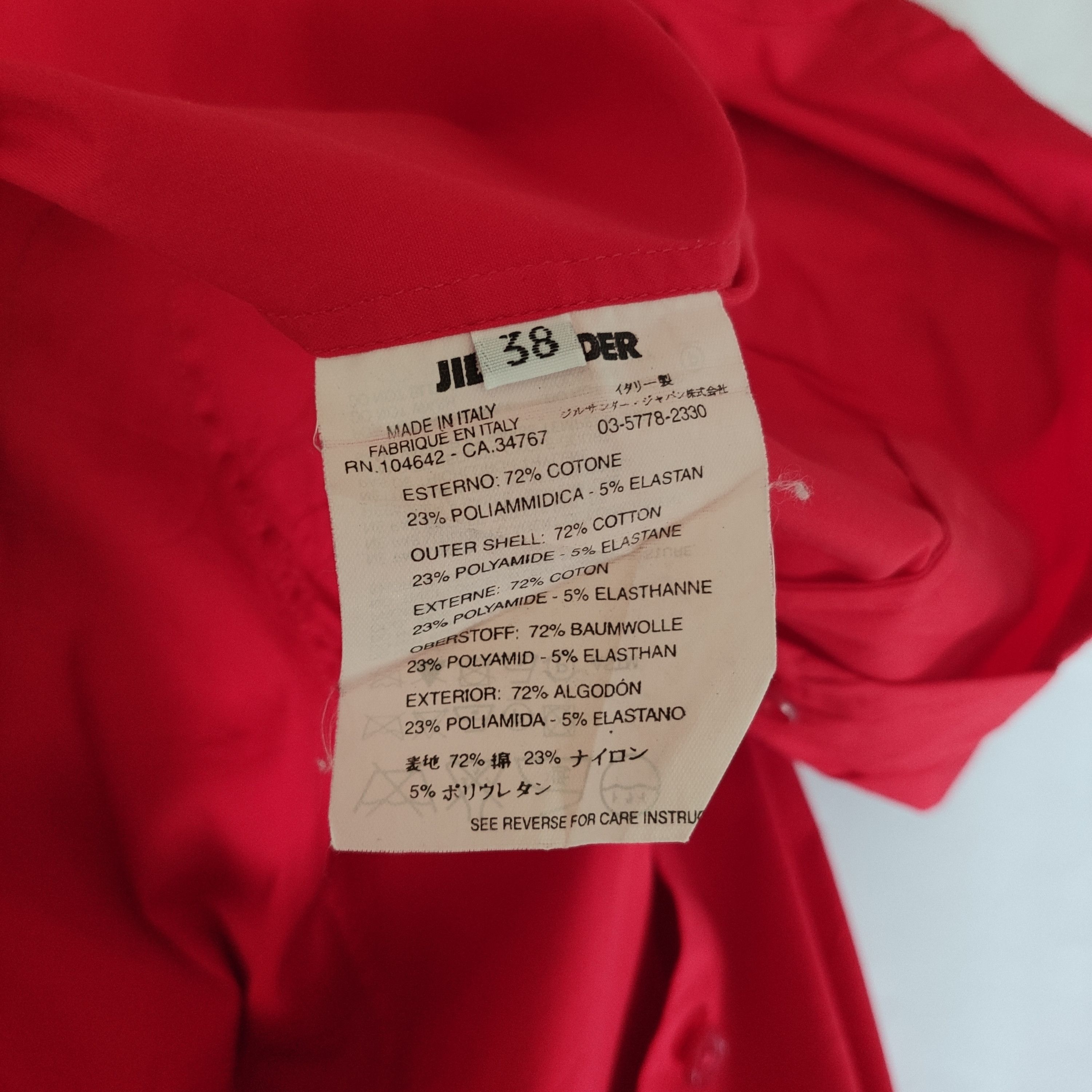 Designer × Jil Sander JIL SANDER MADE IN ITALY SIZE 38 Size US S / EU 44-46 / 1 - 5 Thumbnail