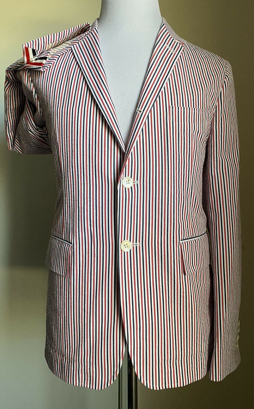 Thom Browne Coat in Blue/White/Red Size US L / EU 52-54 / 3 - 1 Thumbnail