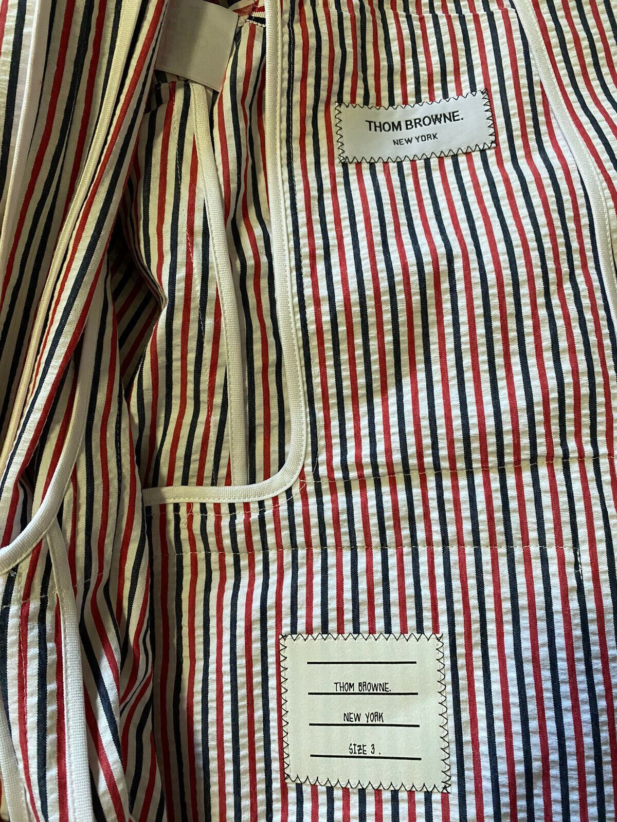 Thom Browne Coat in Blue/White/Red Size US L / EU 52-54 / 3 - 9 Thumbnail
