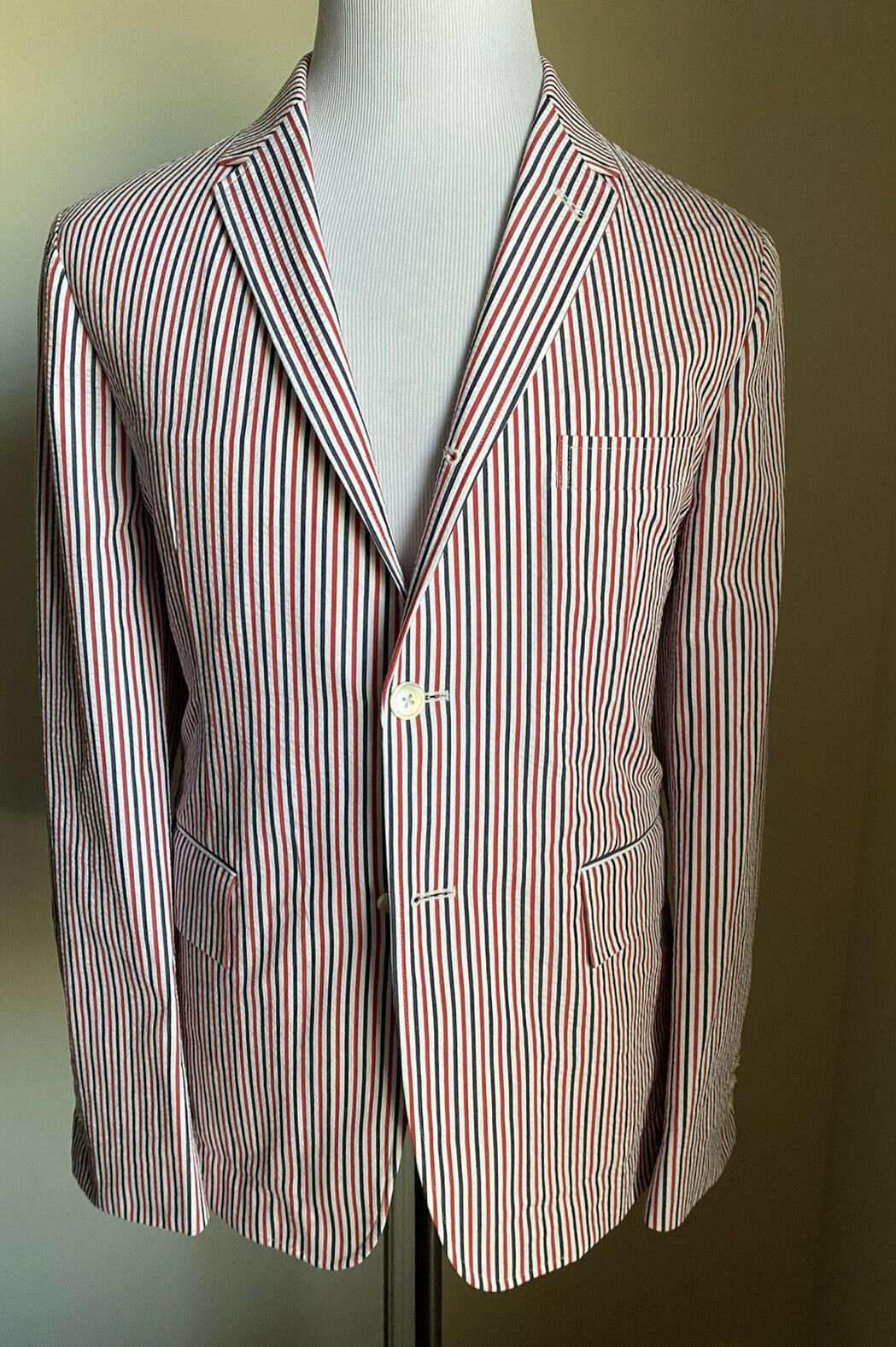 Thom Browne Coat in Blue/White/Red Size US L / EU 52-54 / 3 - 3 Thumbnail