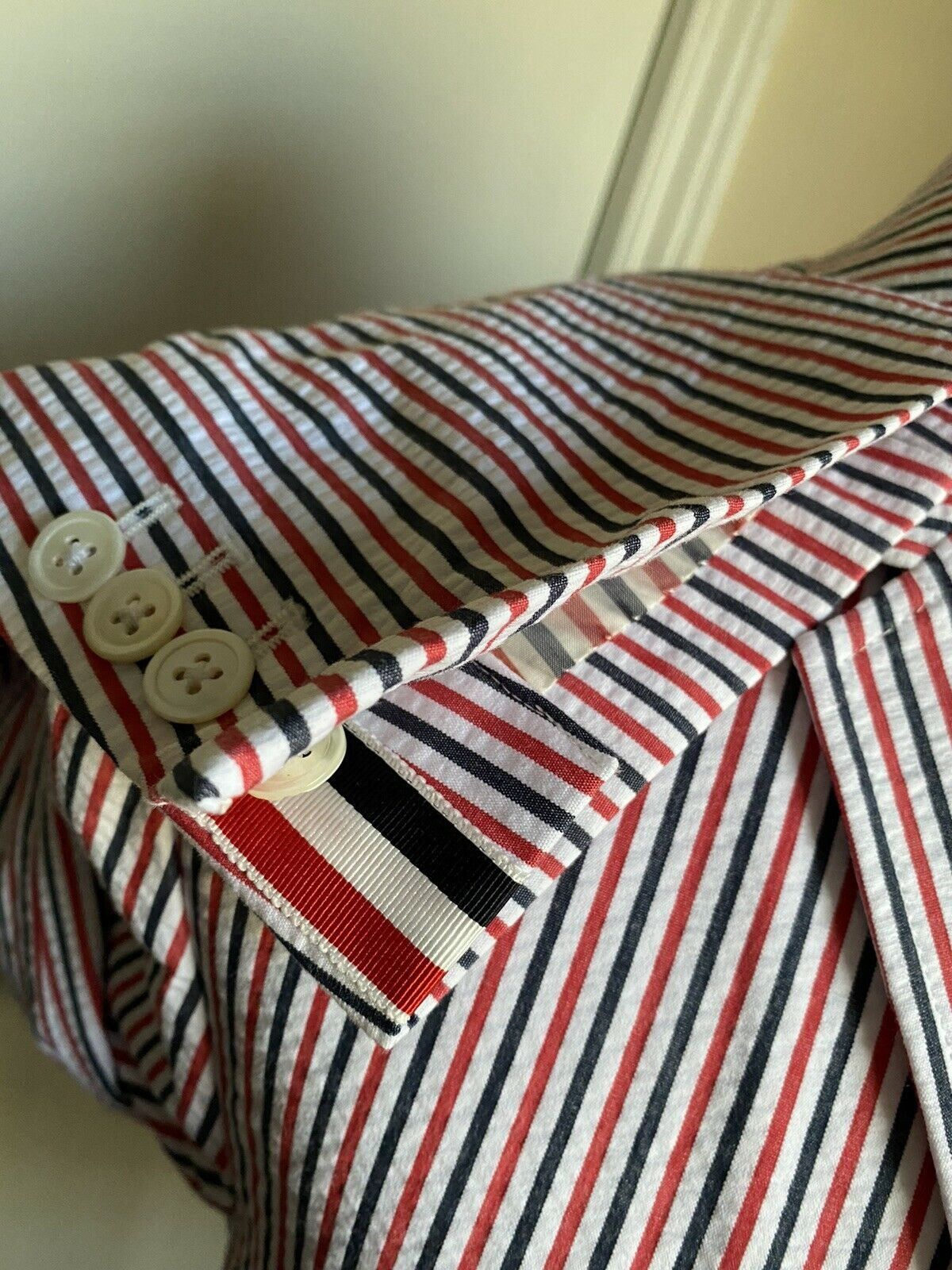 Thom Browne Coat in Blue/White/Red Size US L / EU 52-54 / 3 - 4 Thumbnail