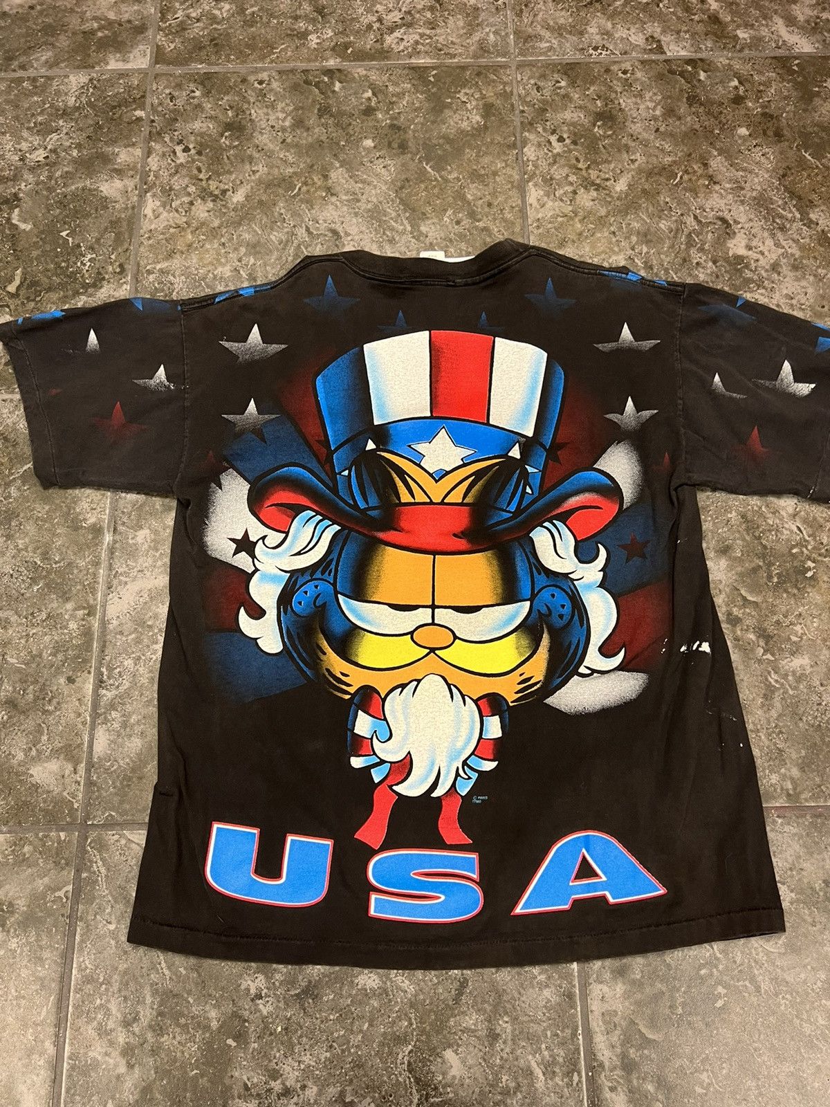 Vintage Vintage Garfield Uncle Sam Tshirt Size US XL / EU 56 / 4 - 3 Thumbnail