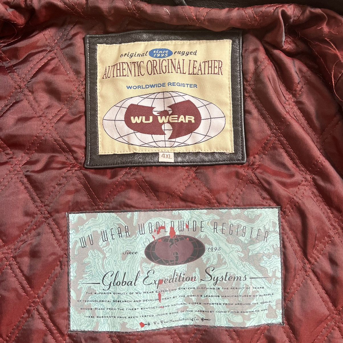 Wu-Tang Clan Wu-Wear Leather Jacket Size 4XL Wu-Tang Rare 90’s Vintage Size US XXL / EU 58 / 5 - 7 Thumbnail