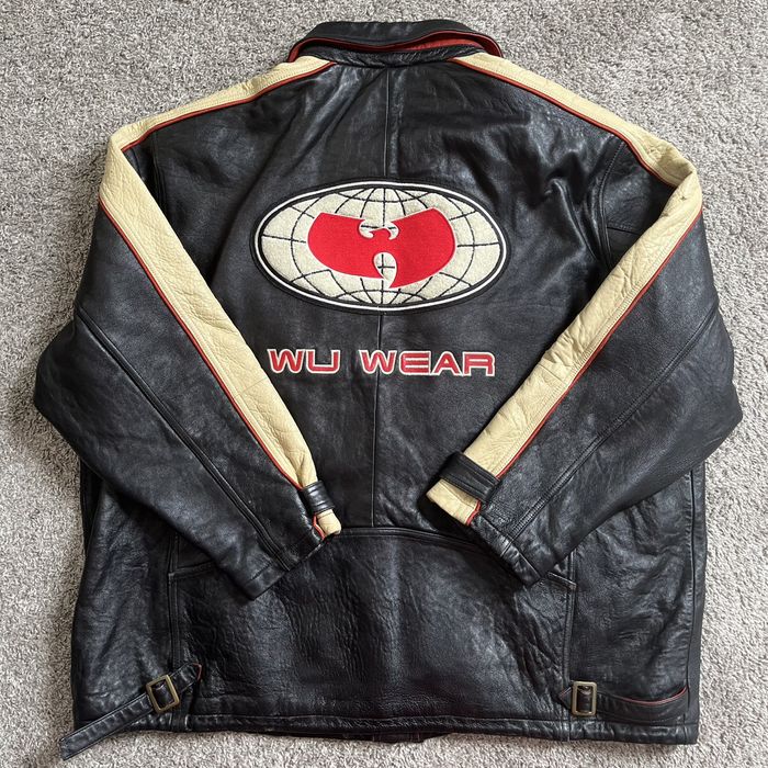 Wu wear hot sale leather jacket