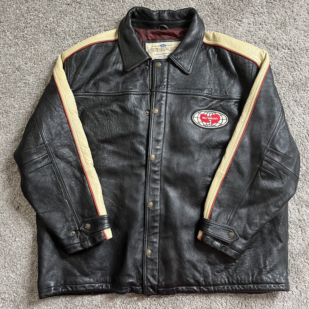 Wu-Tang Clan Wu-Wear Leather Jacket Size 4XL Wu-Tang Rare 90’s Vintage Size US XXL / EU 58 / 5 - 14 Thumbnail