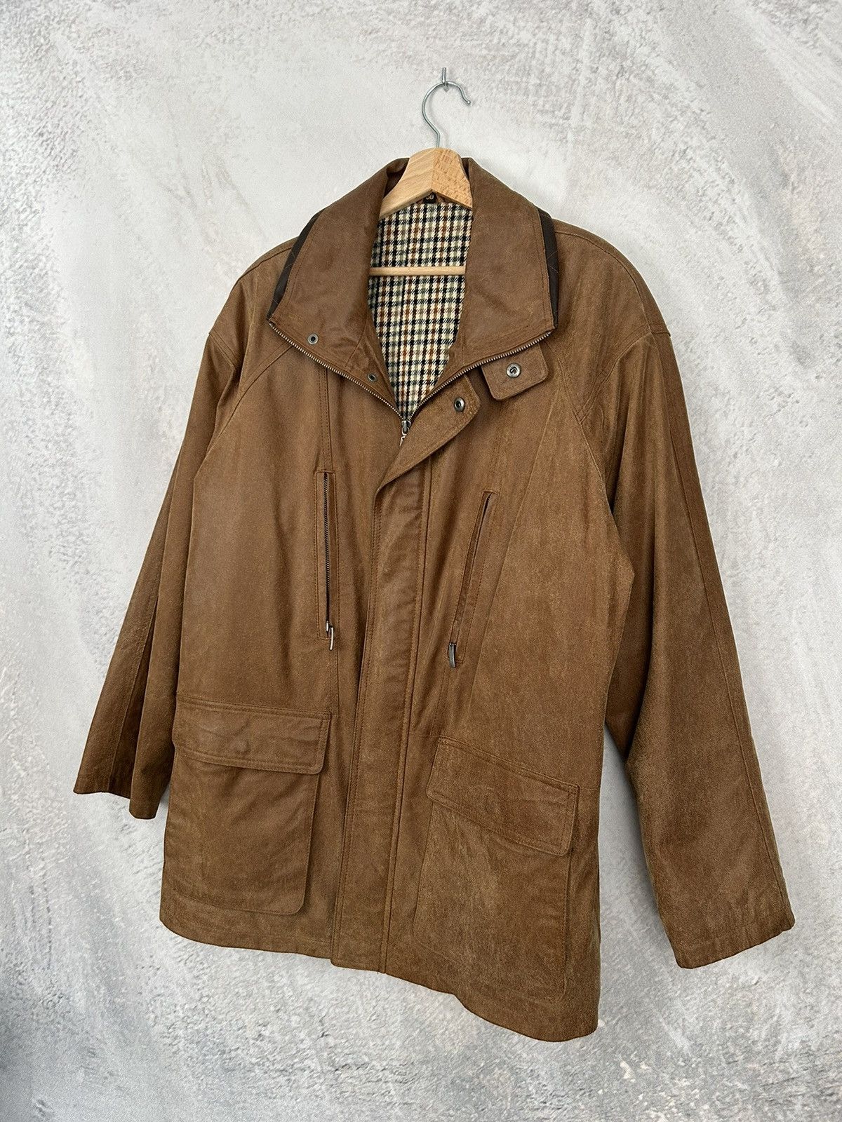 Genuine Leather Vintage Genuine Leather Jacket Brown 90s Avant-garde Alt Size US XL / EU 56 / 4 - 2 Thumbnail