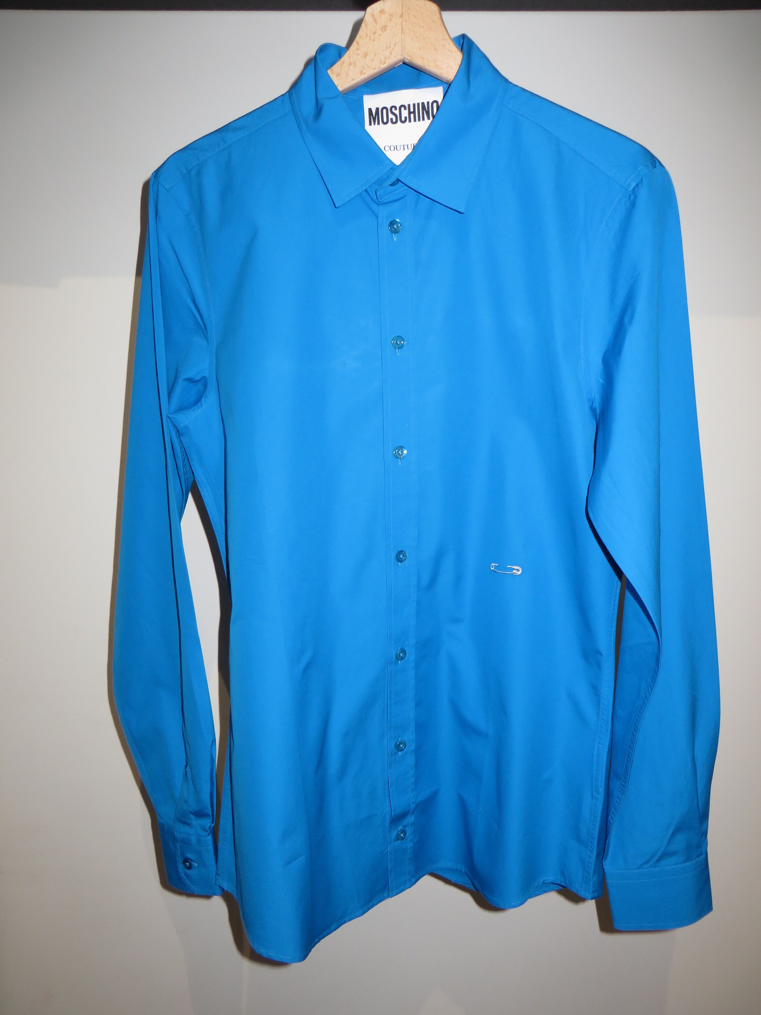 Moschino Embroidered safety pin shirt Size US S / EU 44-46 / 1 - 1 Thumbnail