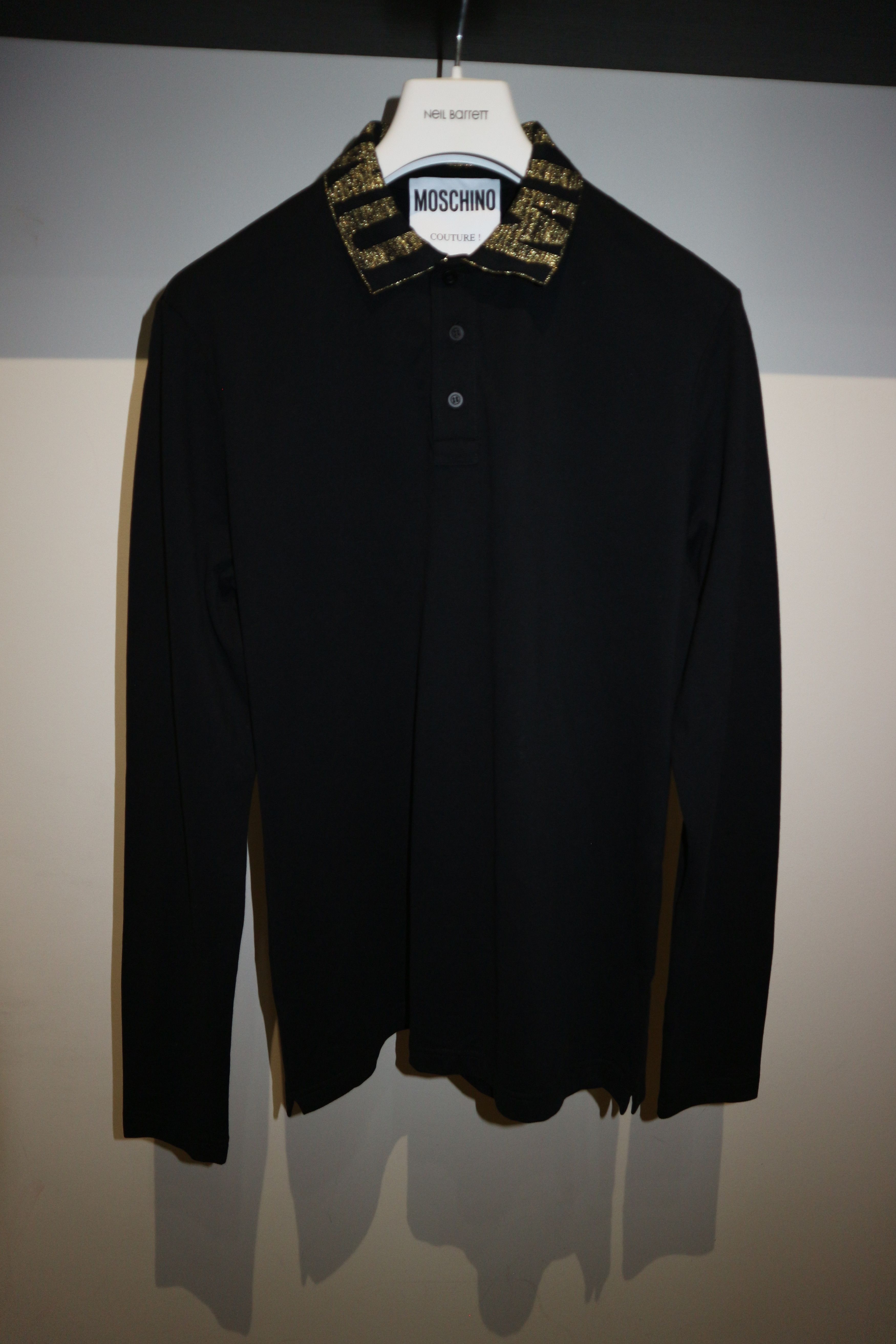 Moschino logo collar longsleeve polo Size US S / EU 44-46 / 1 - 1 Thumbnail