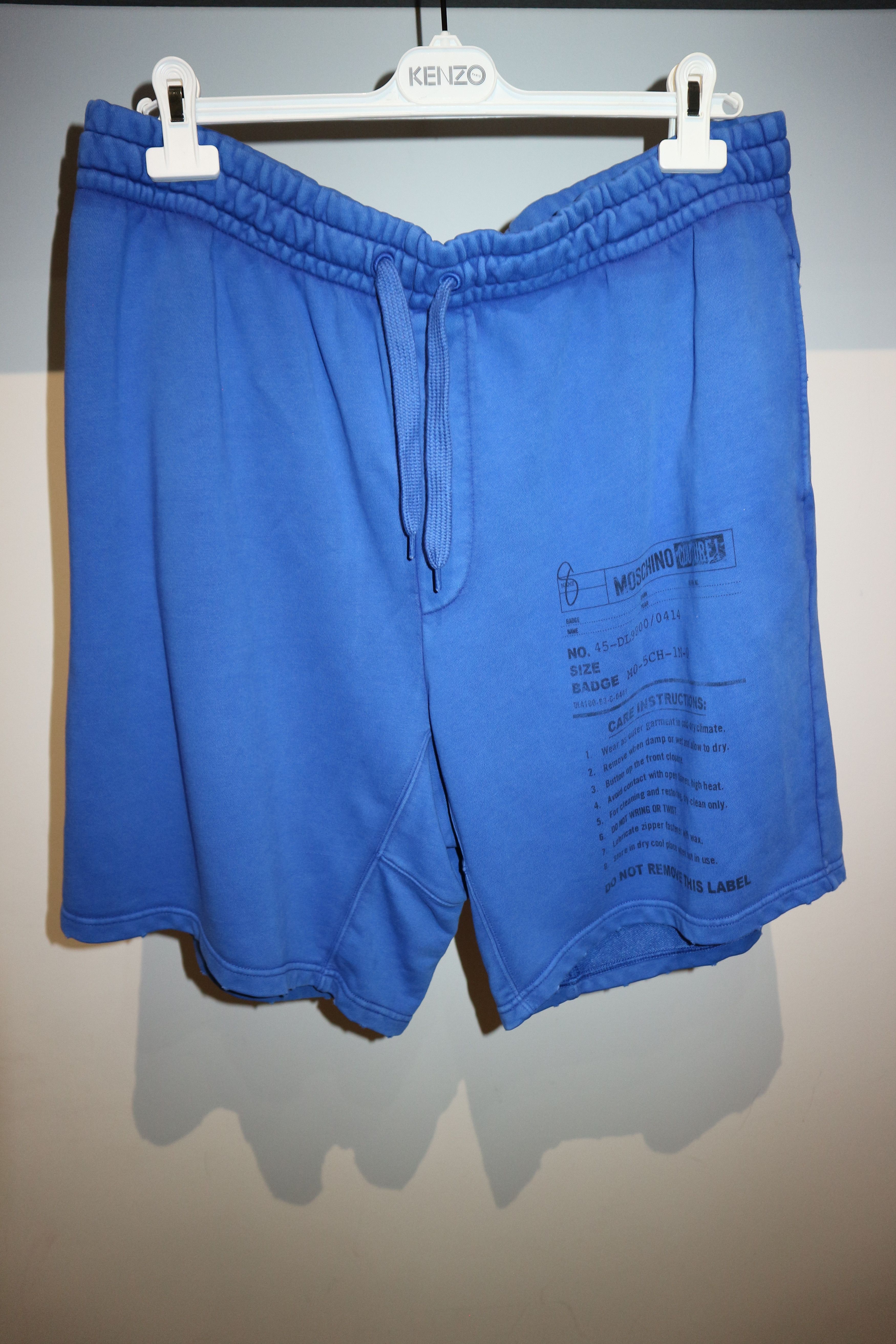 distressed logo print shorts