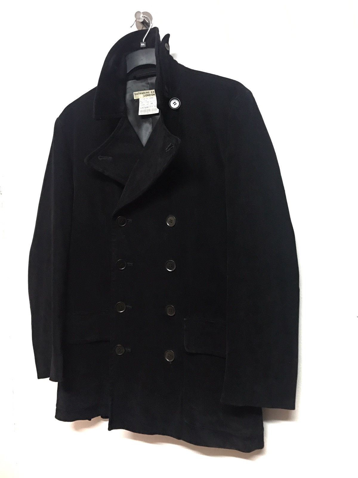 Katharine Hamnett London Black Velvet Coat Size US M / EU 48-50 / 2 - 1 Thumbnail