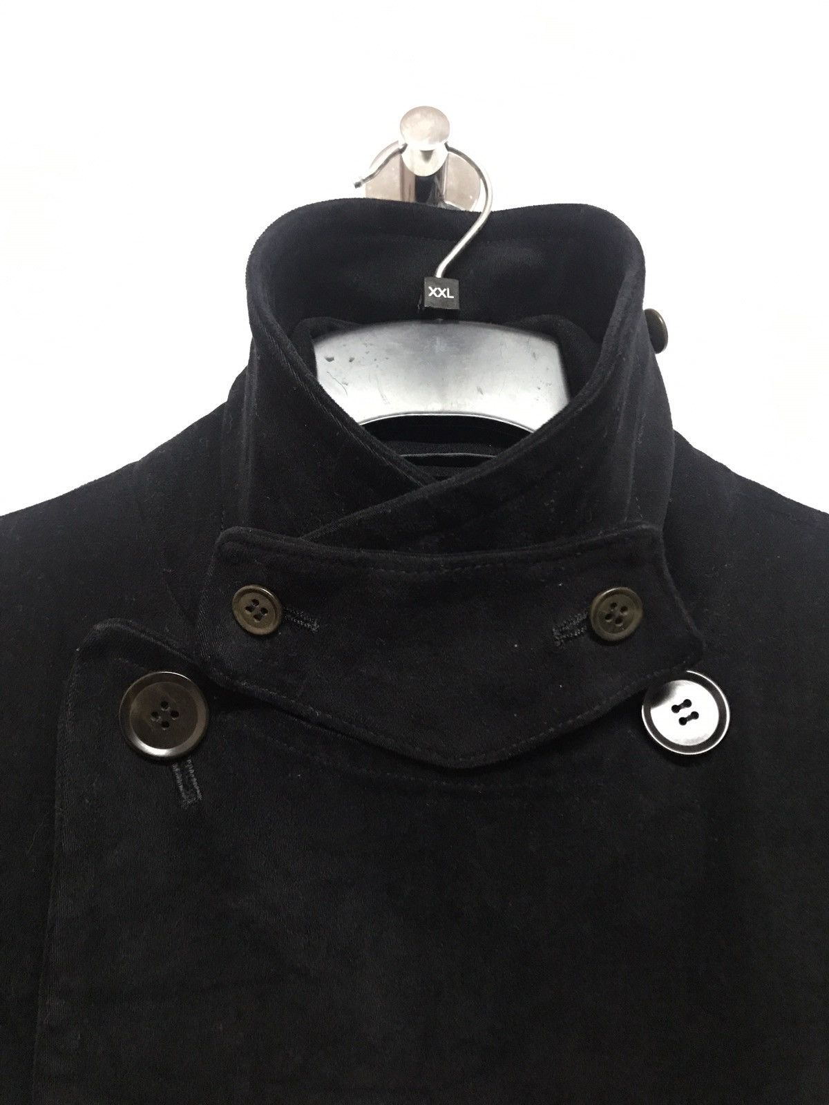 Katharine Hamnett London Black Velvet Coat Size US M / EU 48-50 / 2 - 5 Thumbnail