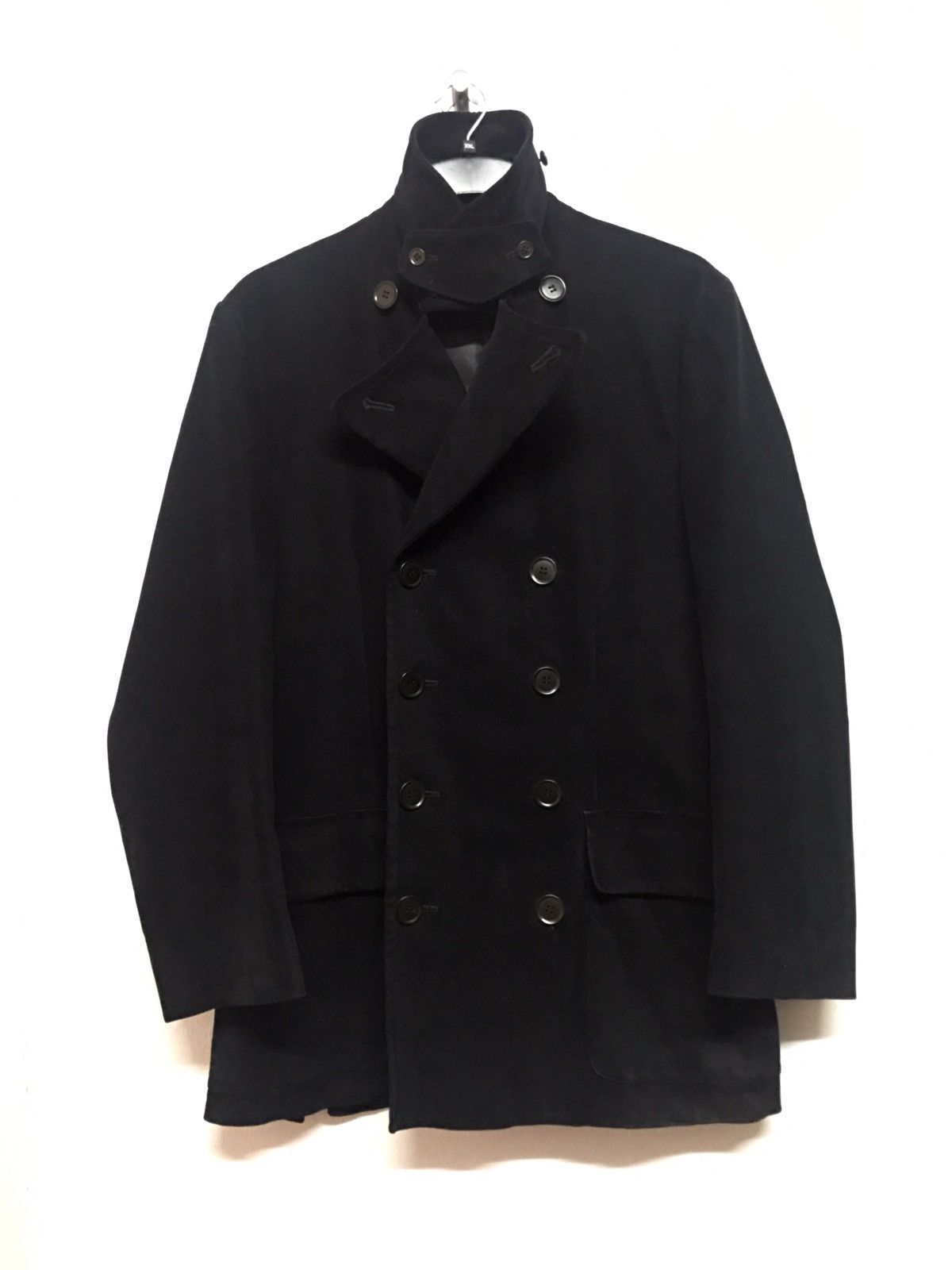 Katharine Hamnett London Black Velvet Coat Size US M / EU 48-50 / 2 - 2 Thumbnail