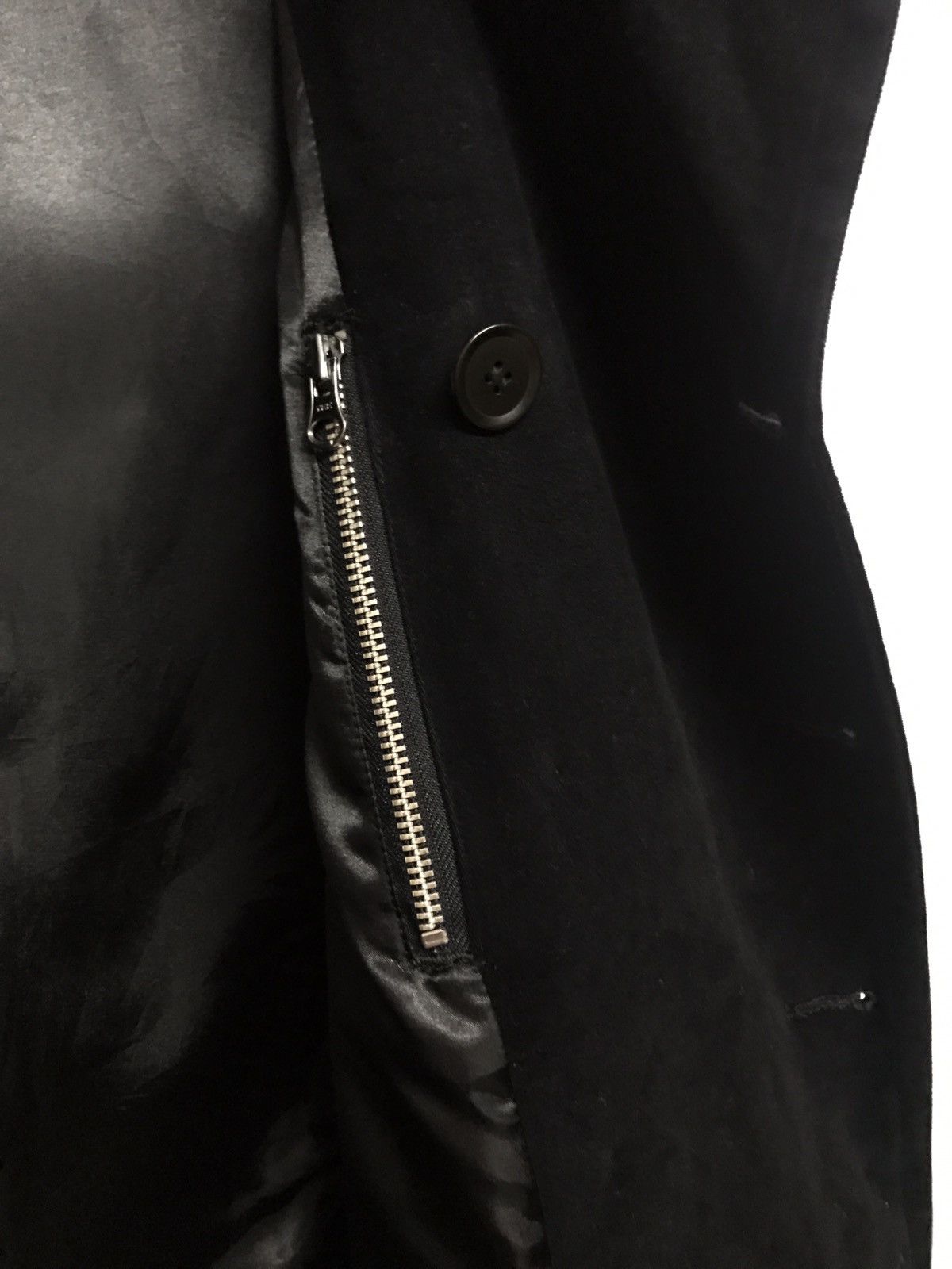 Katharine Hamnett London Black Velvet Coat Size US M / EU 48-50 / 2 - 6 Thumbnail