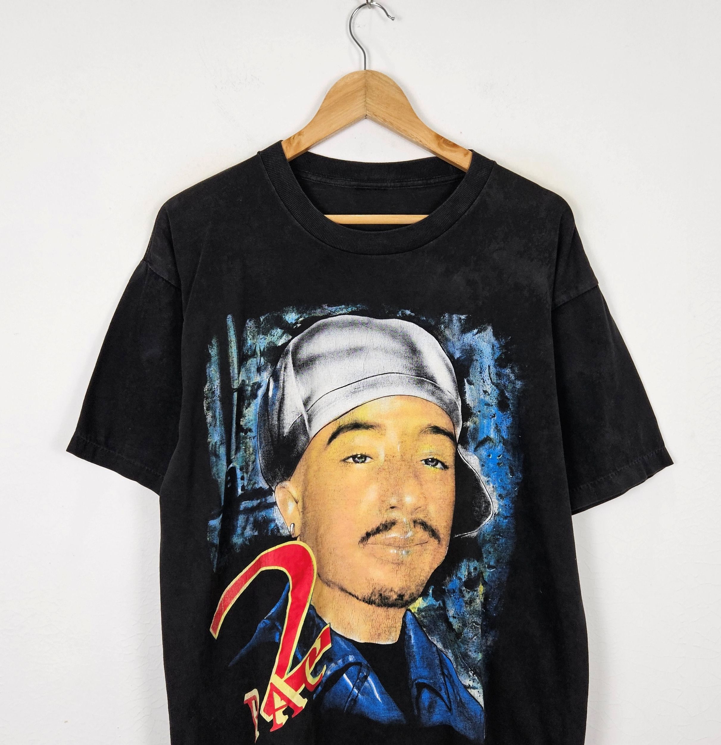 Band Tees × Rap Tees × Vintage Vintage Tupac shirt 2Pac Rap Hip Hop bootleg shirt Size US L / EU 52-54 / 3 - 3 Thumbnail