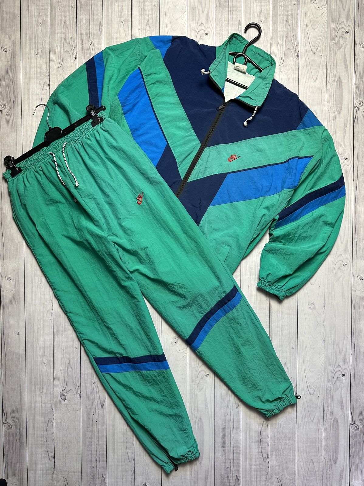 Nike × Vintage Vintage Nike track suit size XXL logo green Size US XXL / EU 58 / 5 - 1 Thumbnail