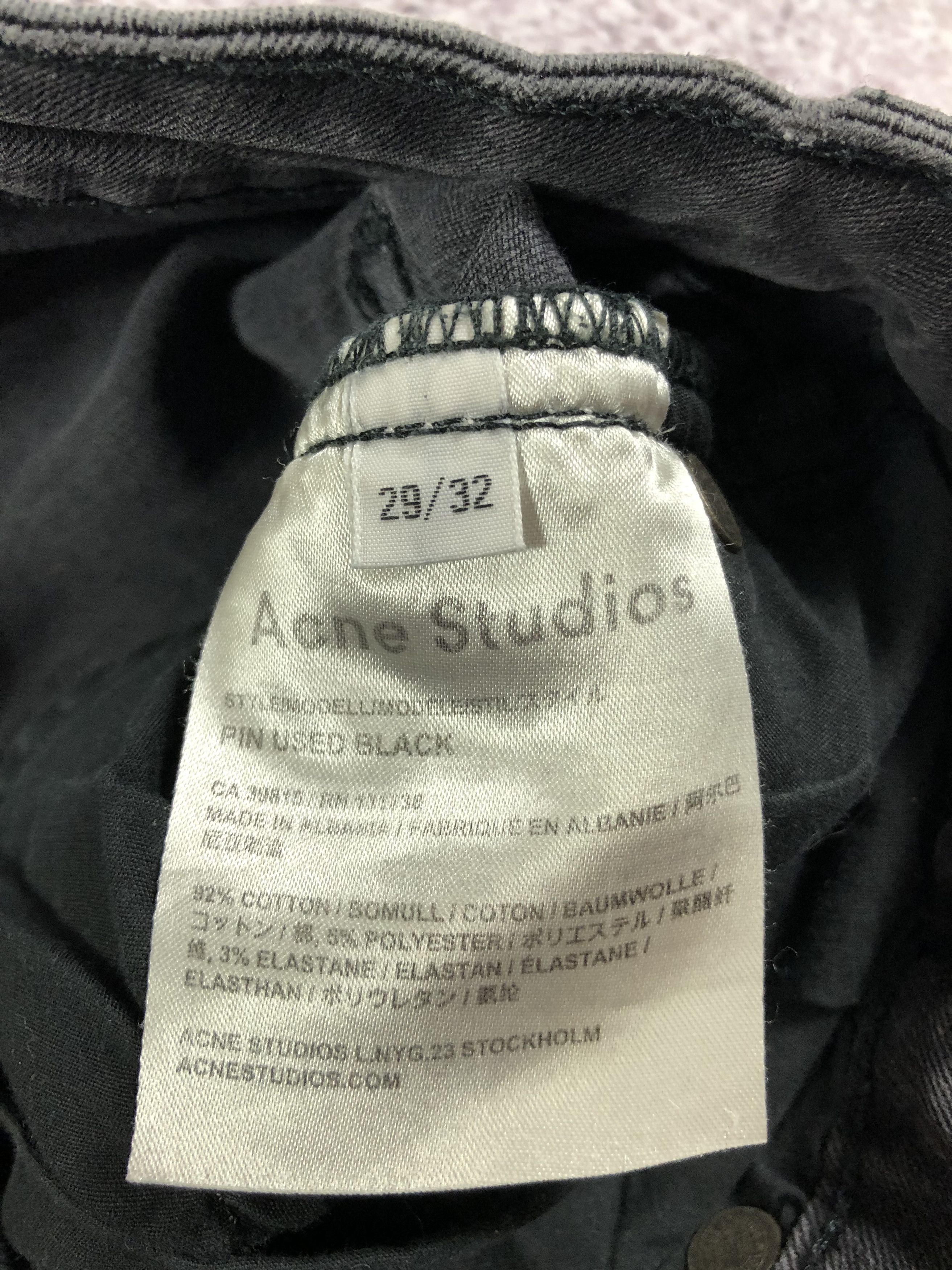 Acne Studios Acne Studios jeans denim skinny pin used black Size US 29 - 9 Thumbnail
