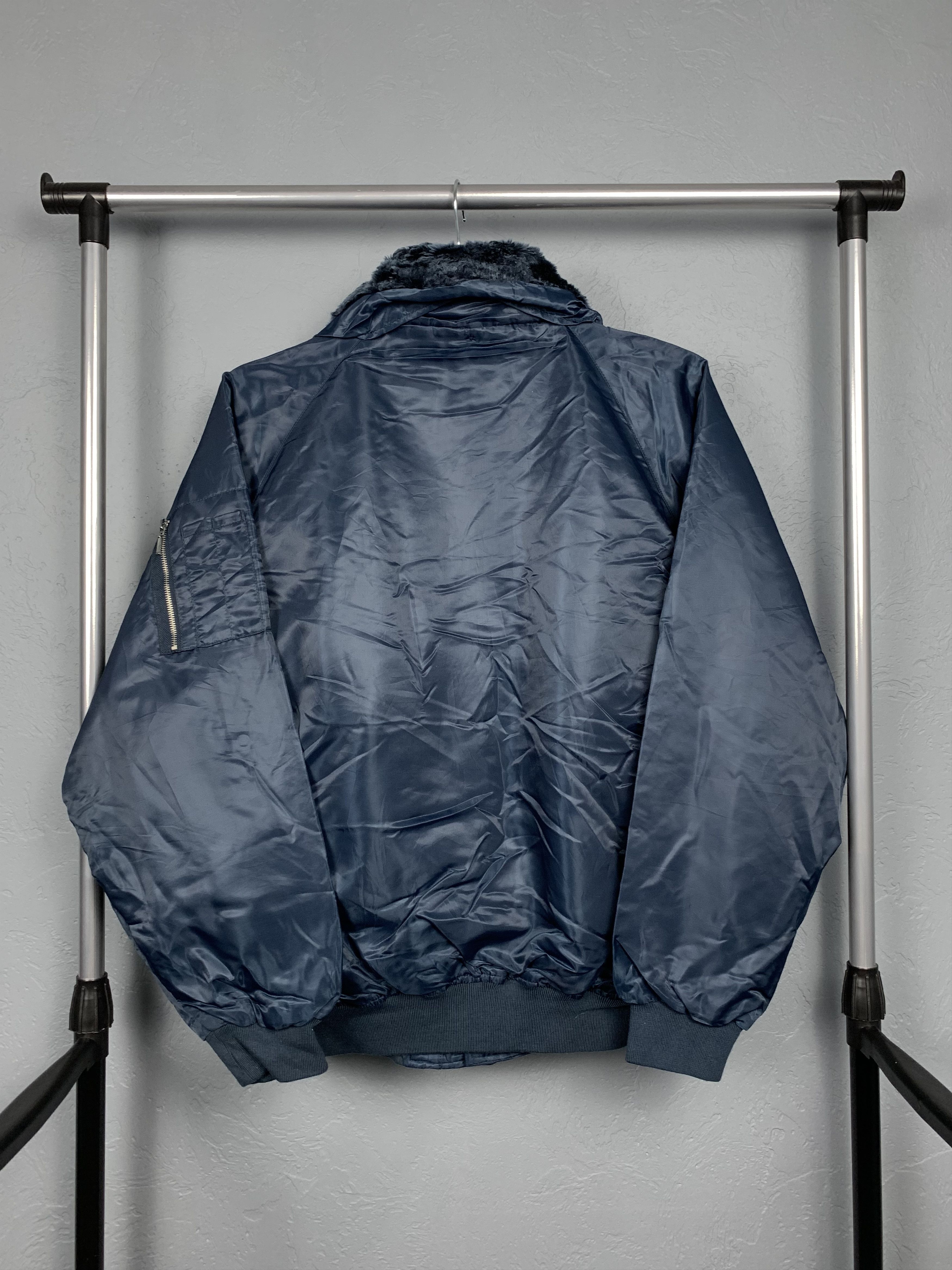 Japanese Brand Winter Coat 90s Vintage Mens Bomber Jacket Fur Collar Size US M / EU 48-50 / 2 - 5 Thumbnail