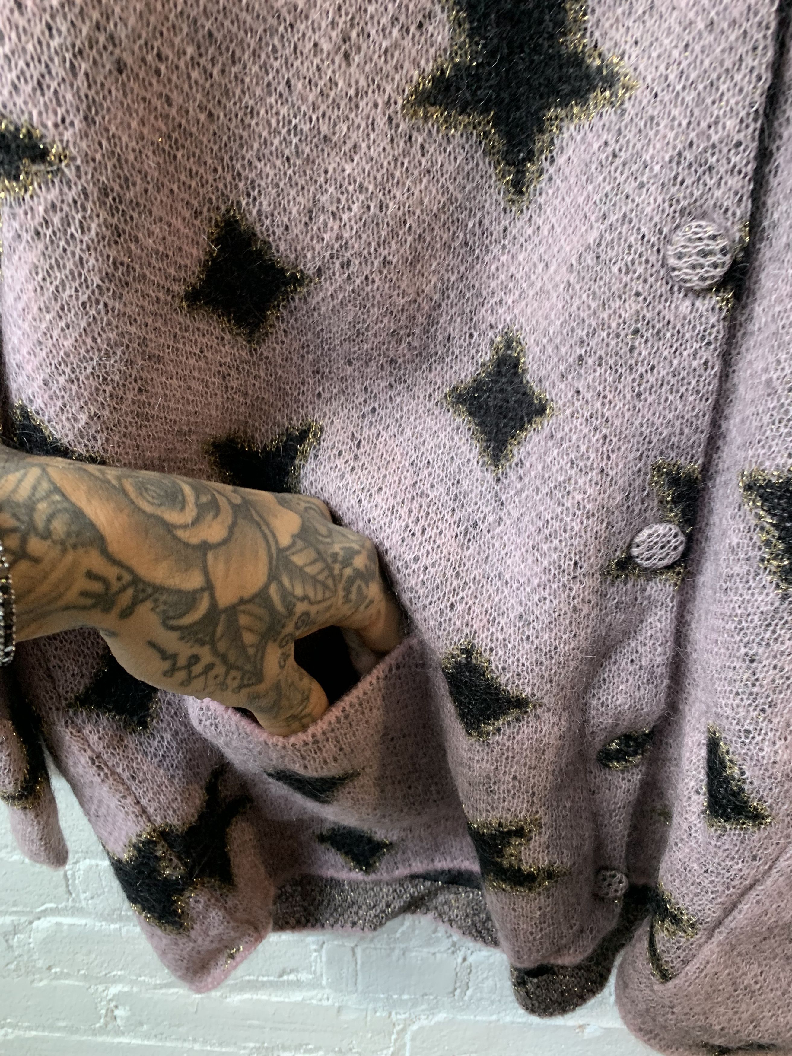 Hedi Slimane × Saint Laurent Paris Saint Laurent FW16 Hedi Slimane Star knit cardigan sweater Size US XL / EU 56 / 4 - 4 Thumbnail