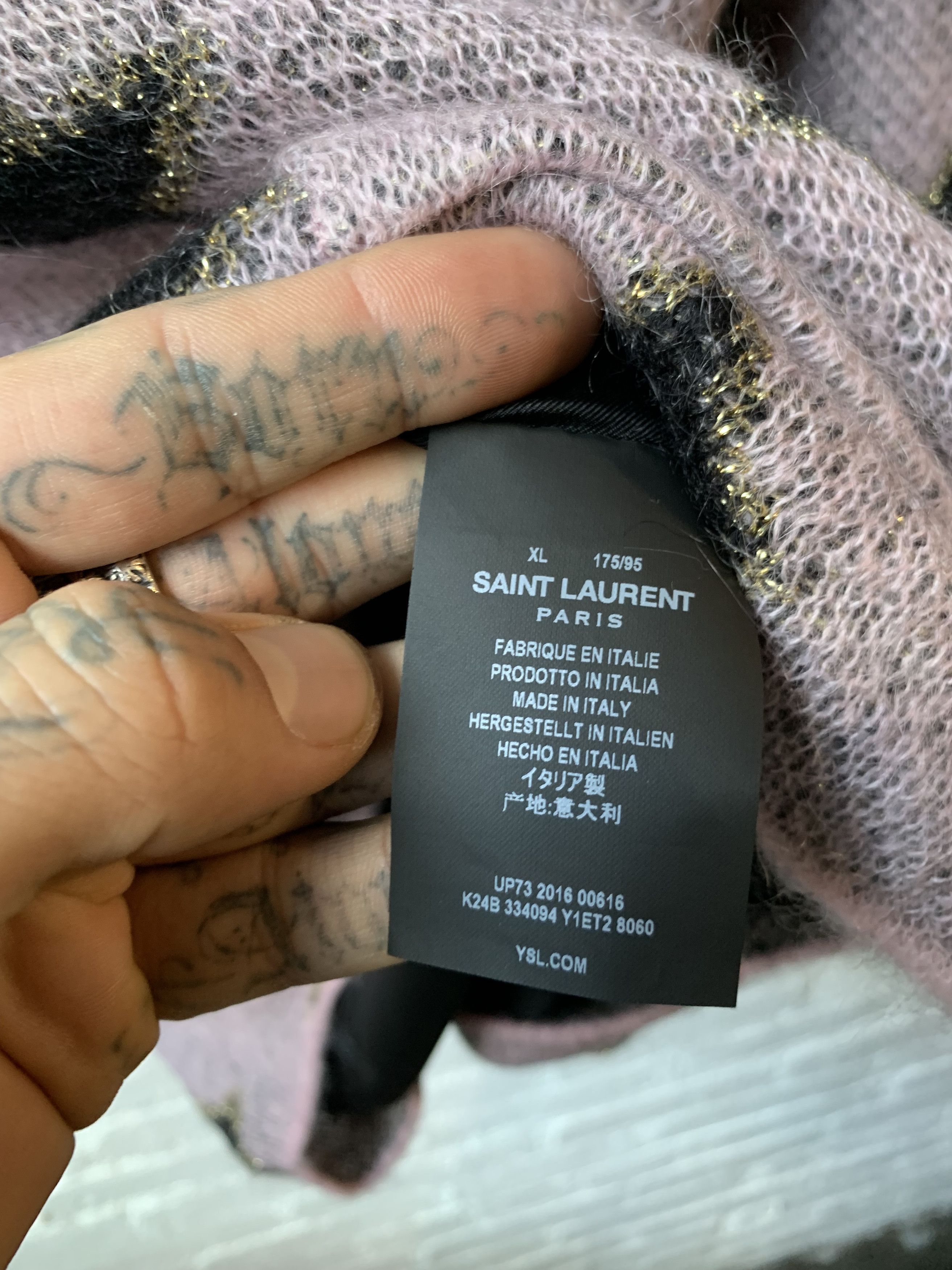 Hedi Slimane × Saint Laurent Paris Saint Laurent FW16 Hedi Slimane Star knit cardigan sweater Size US XL / EU 56 / 4 - 5 Thumbnail
