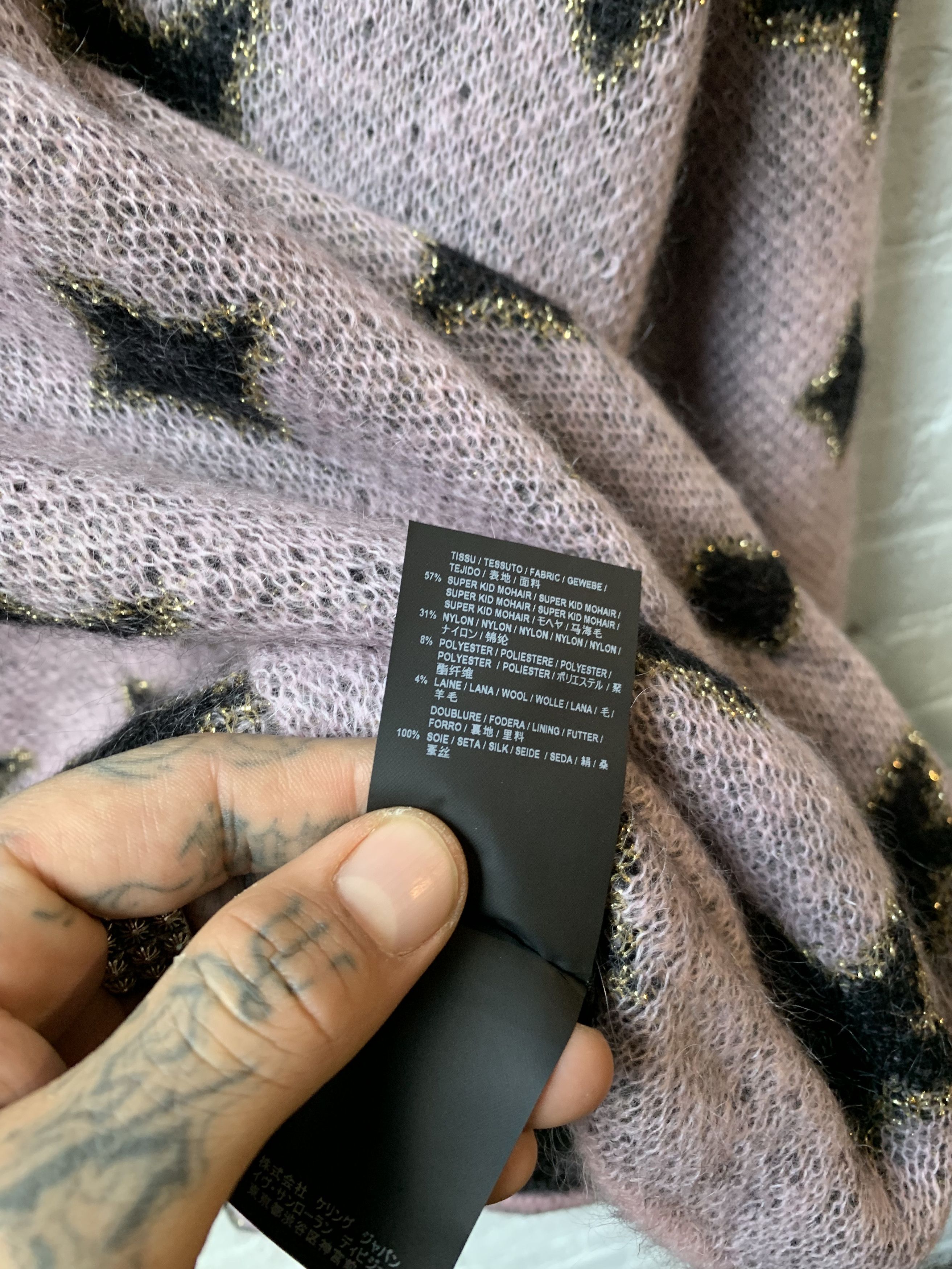 Hedi Slimane × Saint Laurent Paris Saint Laurent FW16 Hedi Slimane Star knit cardigan sweater Size US XL / EU 56 / 4 - 6 Thumbnail