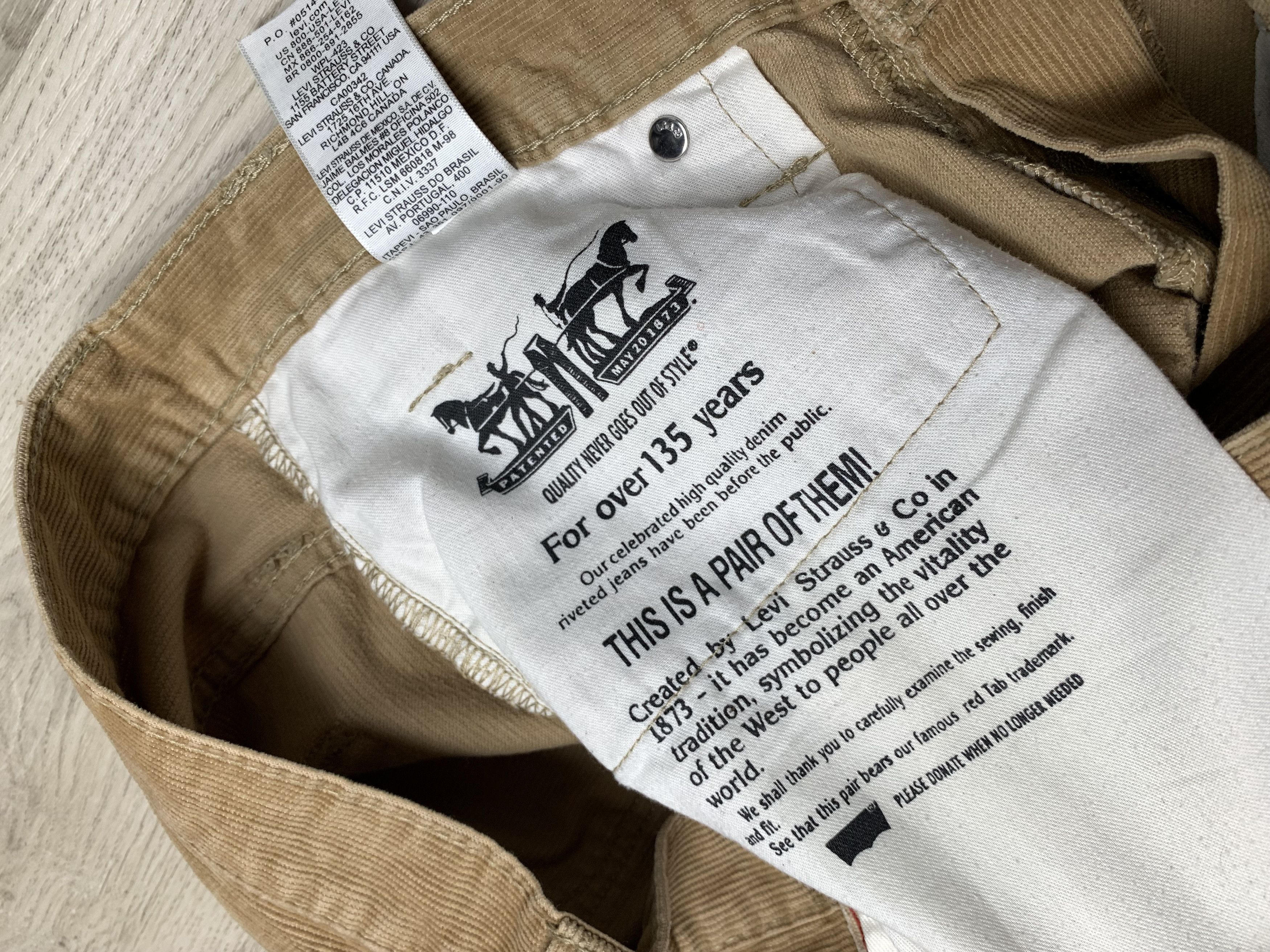 Levi's × Levi's Vintage Clothing × Vintage Vintage Levis 504 Corduroy Denim Pants Size US 34 / EU 50 - 10 Thumbnail