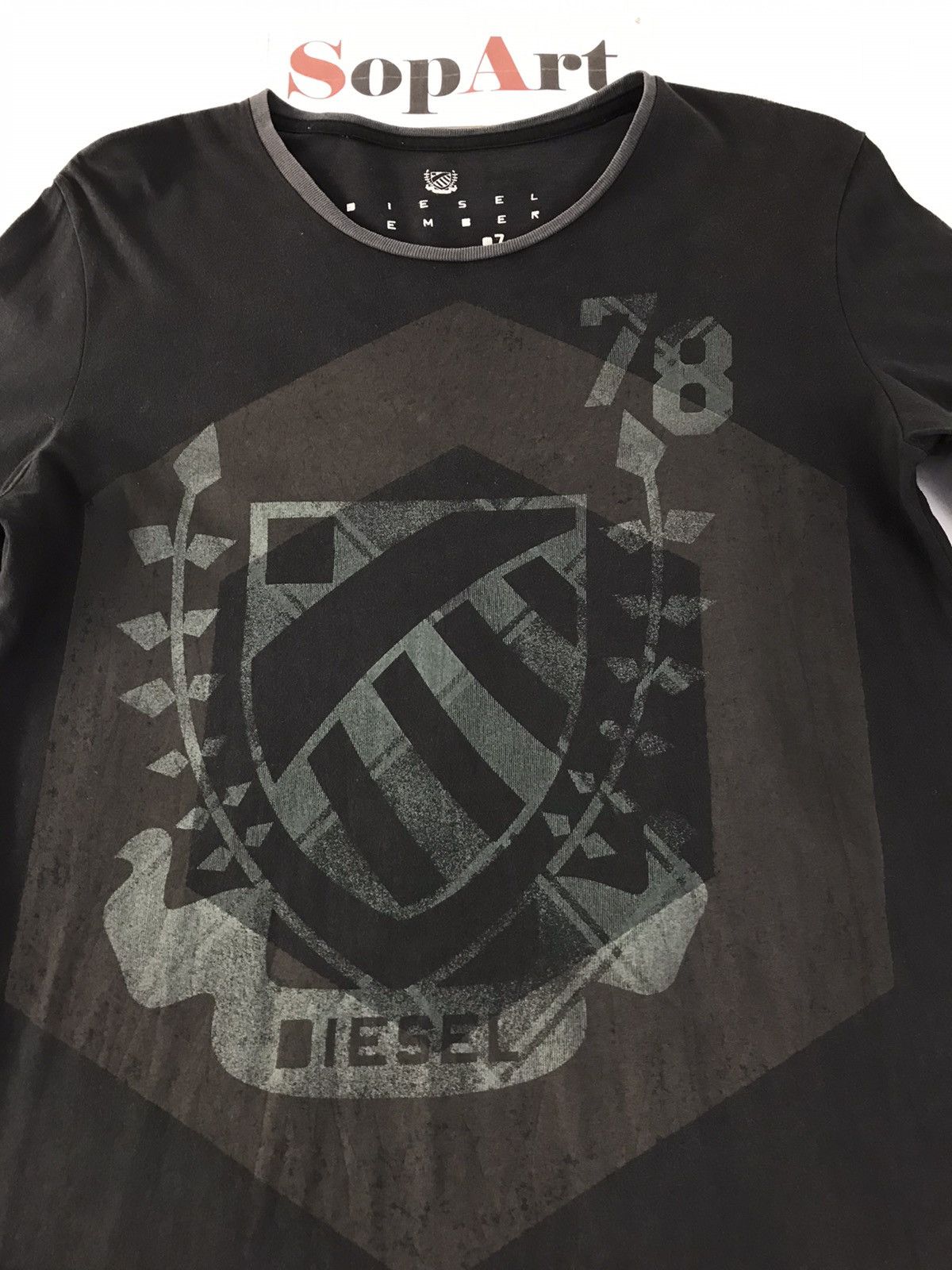 Diesel Diesel Member 78 Printed Big Logo Long Sleeve T.Shirt Size US M / EU 48-50 / 2 - 4 Thumbnail
