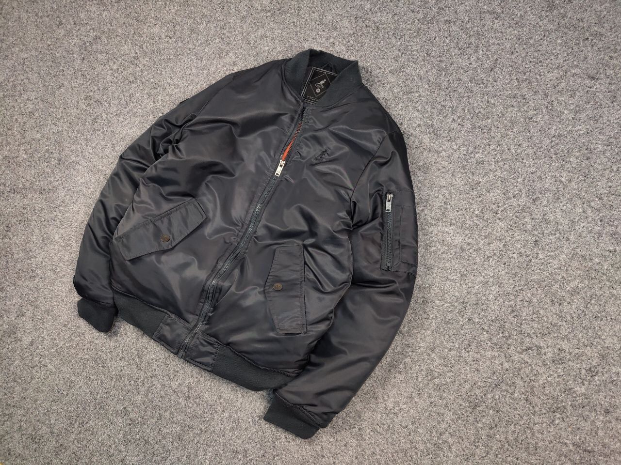 Kangol Kangol Original Logo Dark Gray Bomber Jacket Retro Style Size US S / EU 44-46 / 1 - 3 Thumbnail