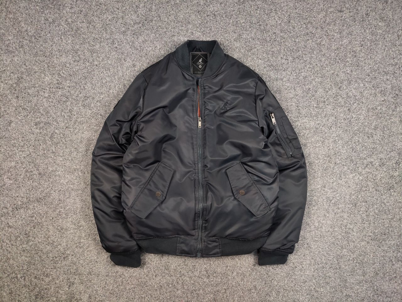 Kangol Kangol Original Logo Dark Gray Bomber Jacket Retro Style Size US S / EU 44-46 / 1 - 1 Thumbnail
