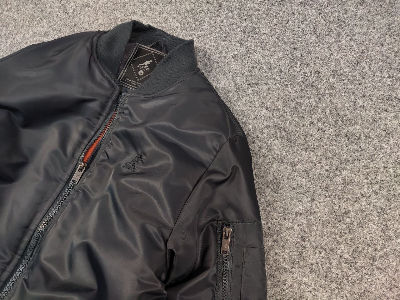 Kangol Kangol Original Logo Dark Gray Bomber Jacket Retro Style Size US S / EU 44-46 / 1 - 4 Thumbnail