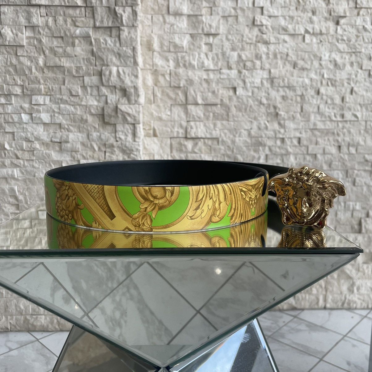 Versace Reversible Calf Print Belt Size 120