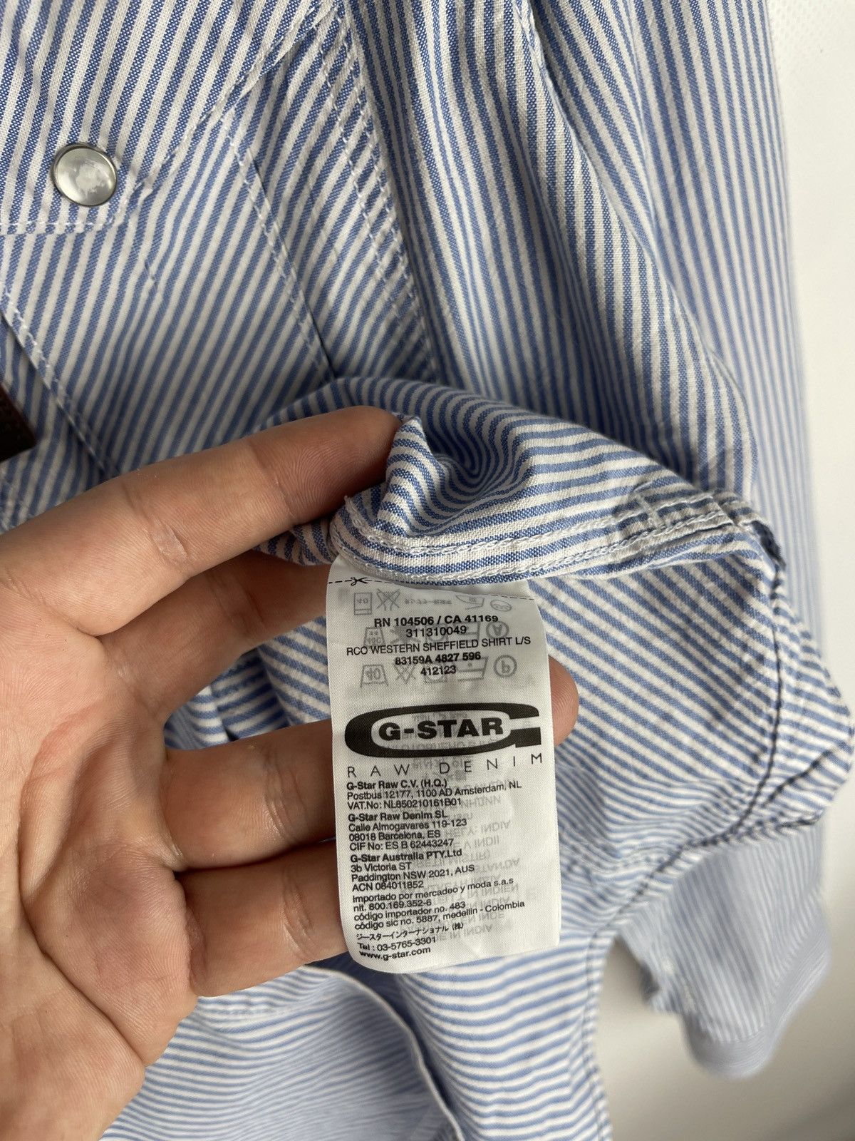 G-Star G-Star Raw Cargo line RCO western Sheffield striped ls shirt Size US L / EU 52-54 / 3 - 15 Thumbnail