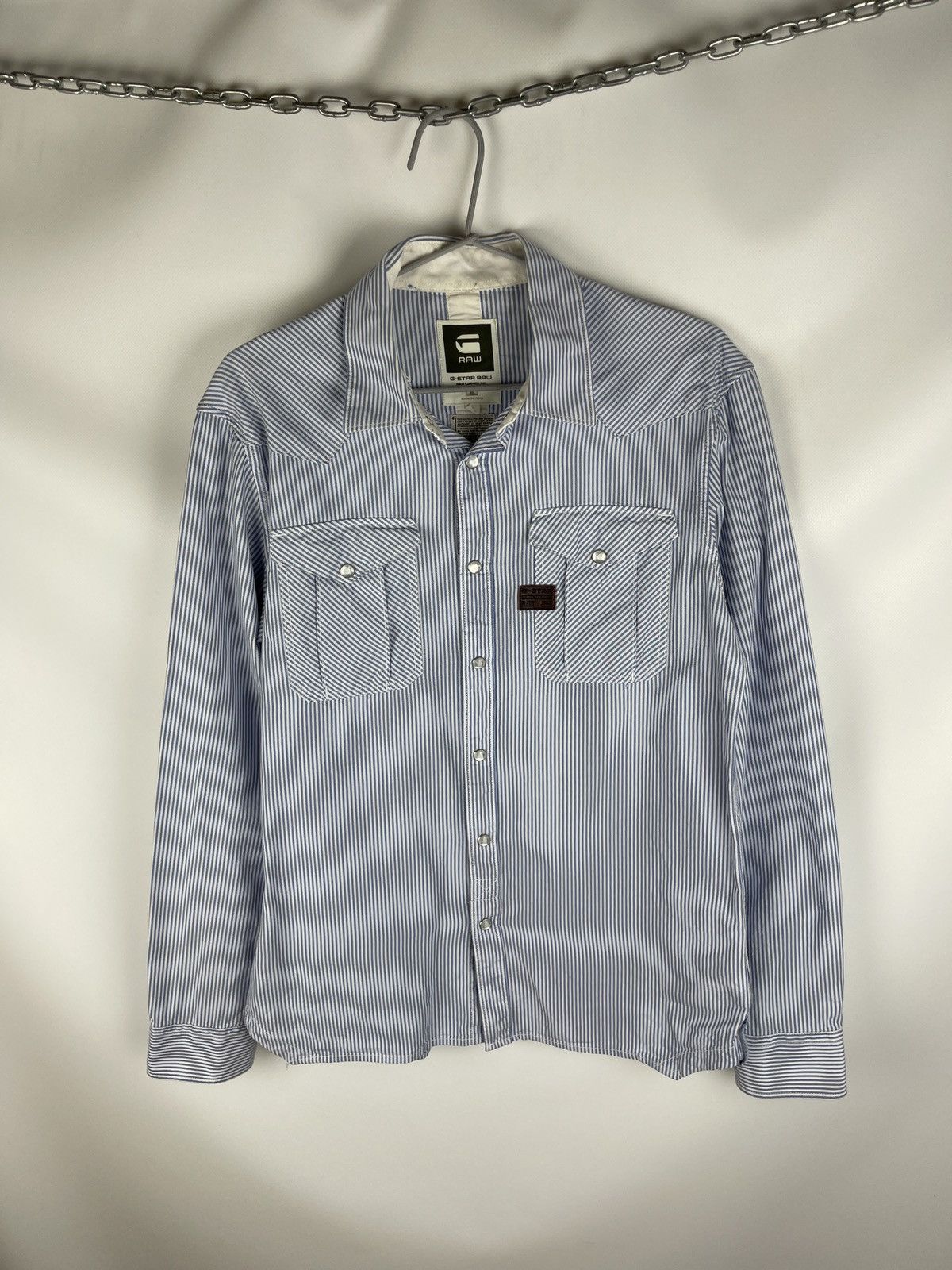 G-Star G-Star Raw Cargo line RCO western Sheffield striped ls shirt Size US L / EU 52-54 / 3 - 10 Thumbnail