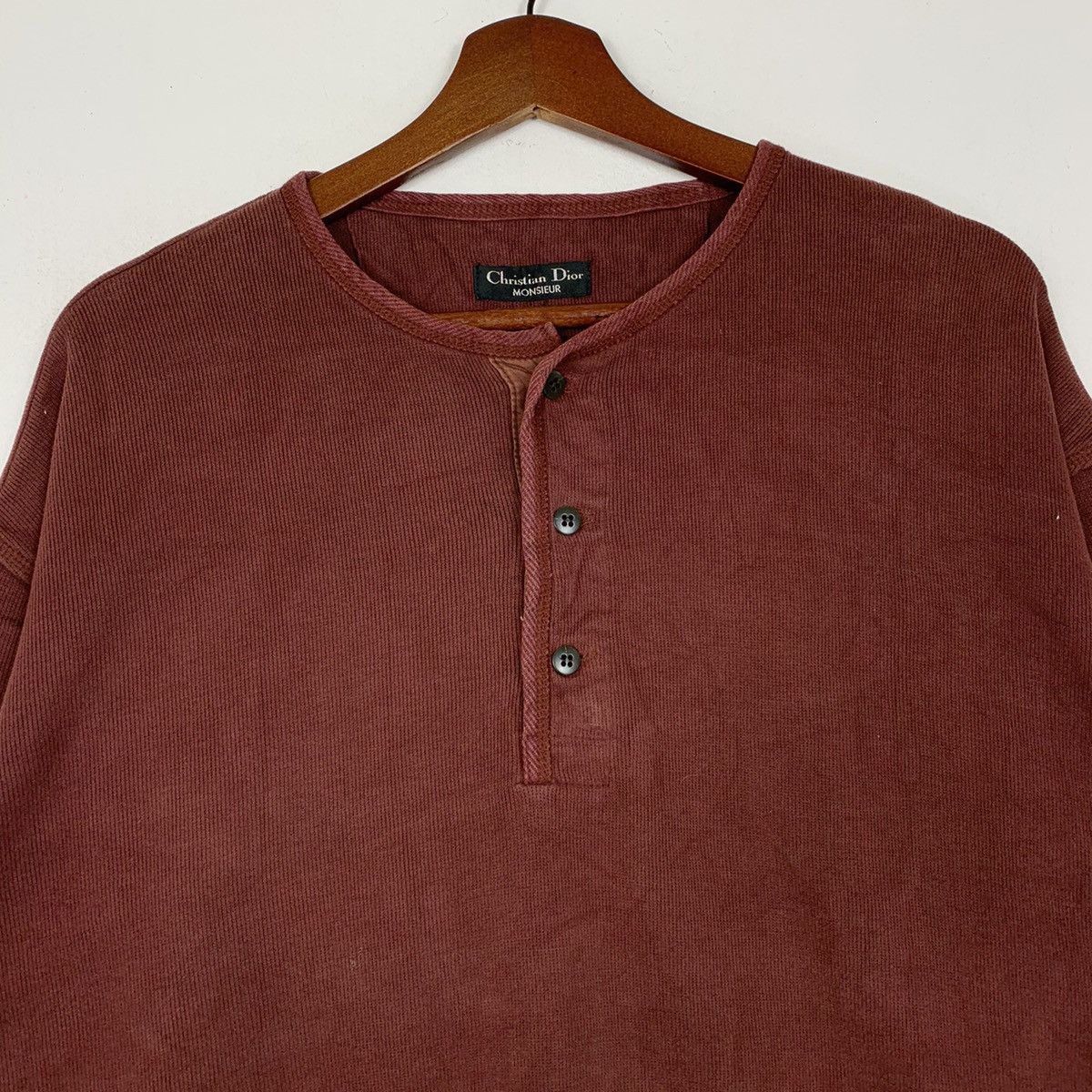 Christian Dior Monsieur × Vintage Christian Dior Monsieur Henley Collar Sweatshirt Size US M / EU 48-50 / 2 - 3 Thumbnail