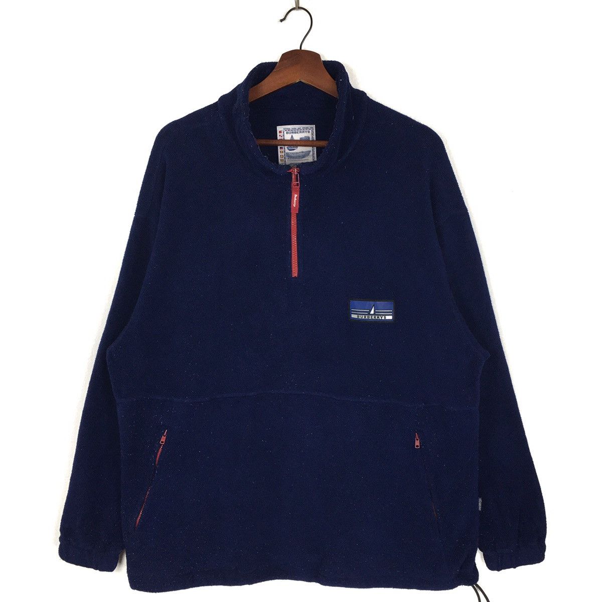 Burberry Vintage Burberry’s Fleece Half Zip Jacket Size US L / EU 52-54 / 3 - 1 Thumbnail
