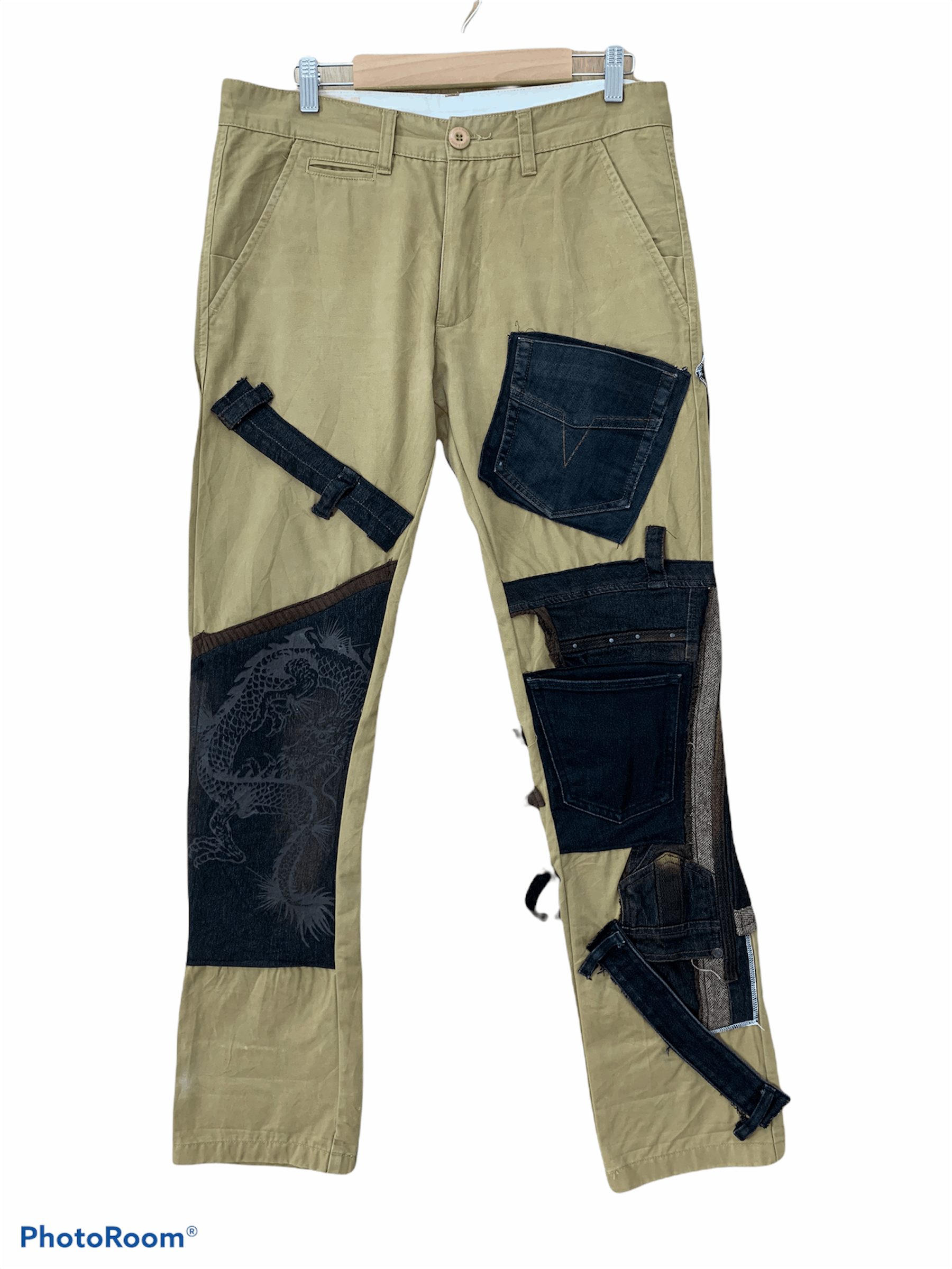 Reconstructed Cargo Pants Multipocket Ralph Lauren Bondage