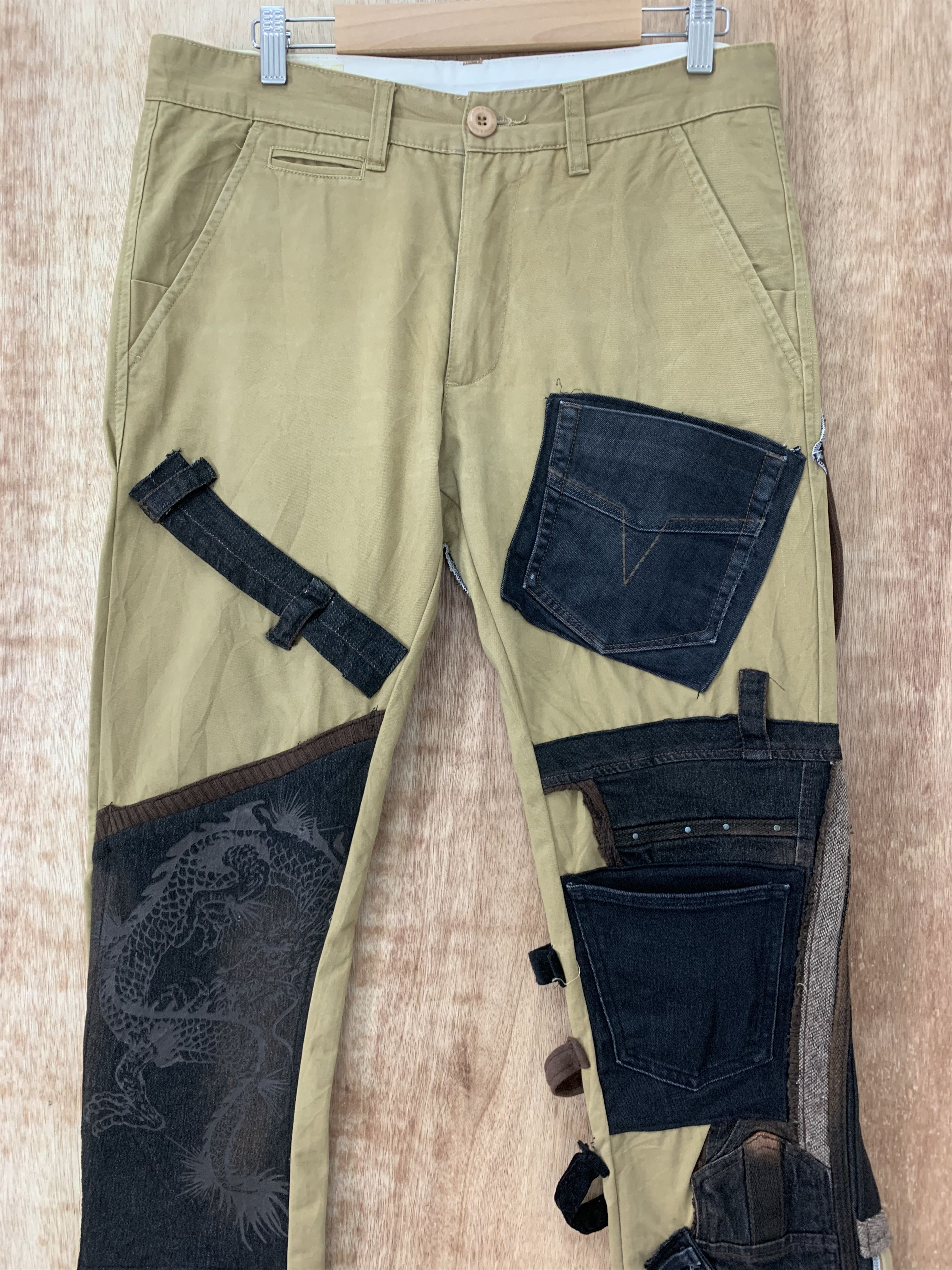 Denim & Supply Ralph Lauren Reconstructed Cargo Pants Multipocket Ralph Lauren Bondage Size US 31 - 12 Thumbnail