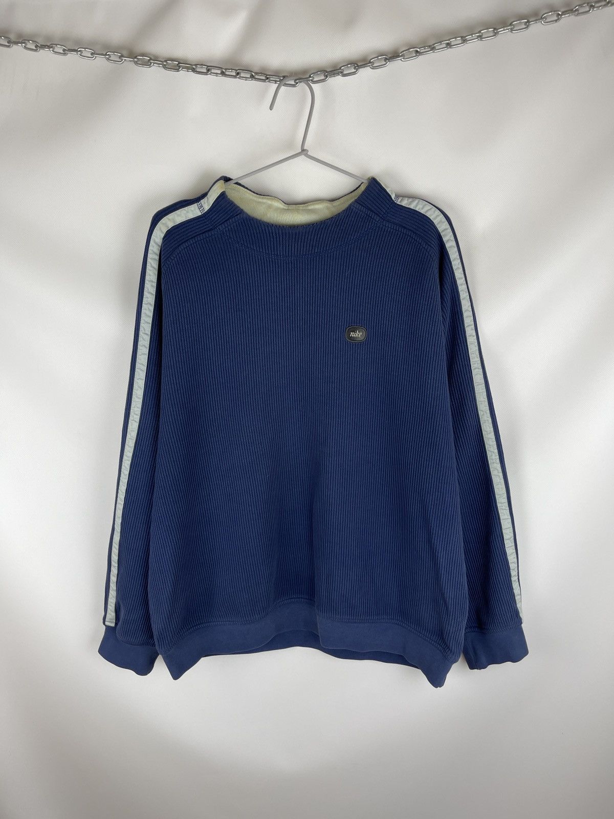 Nike Nike vintage 90s y2k blue sweater sweatshirt swoosh logo Size US L / EU 52-54 / 3 - 1 Thumbnail