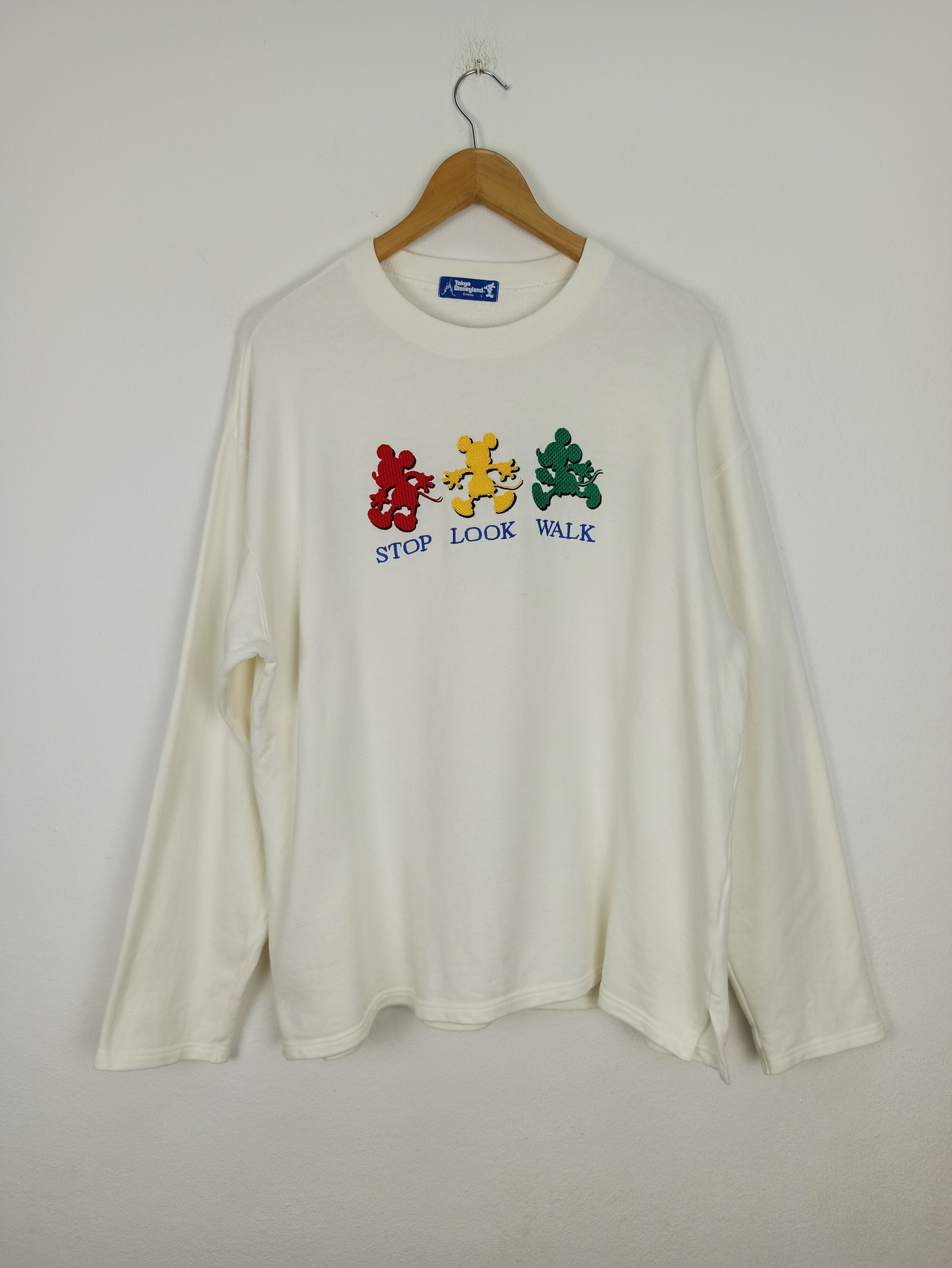 Disney Vintage 90s Tokyo Disneyland Mickey Mouse Sweatshirt (c39) Size US L / EU 52-54 / 3 - 1 Thumbnail