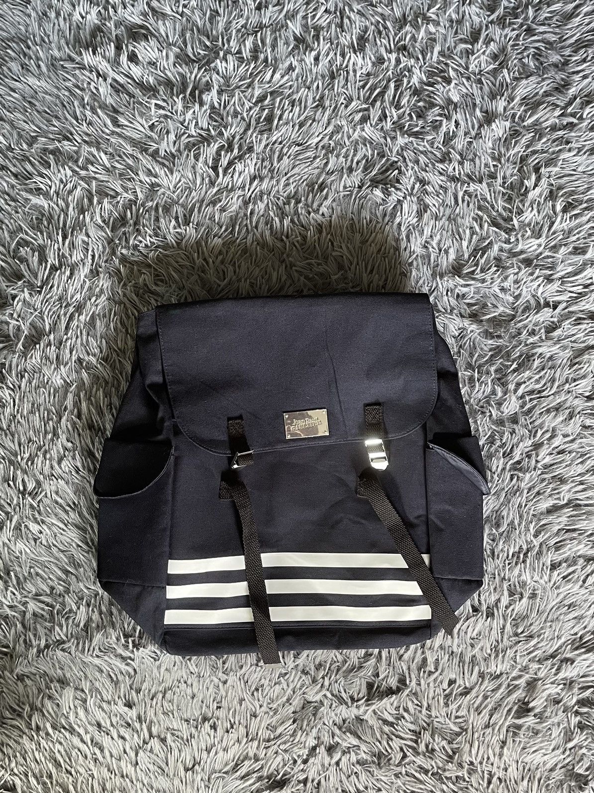 Jean Paul Gaultier JPG avant garde striped backpack bag