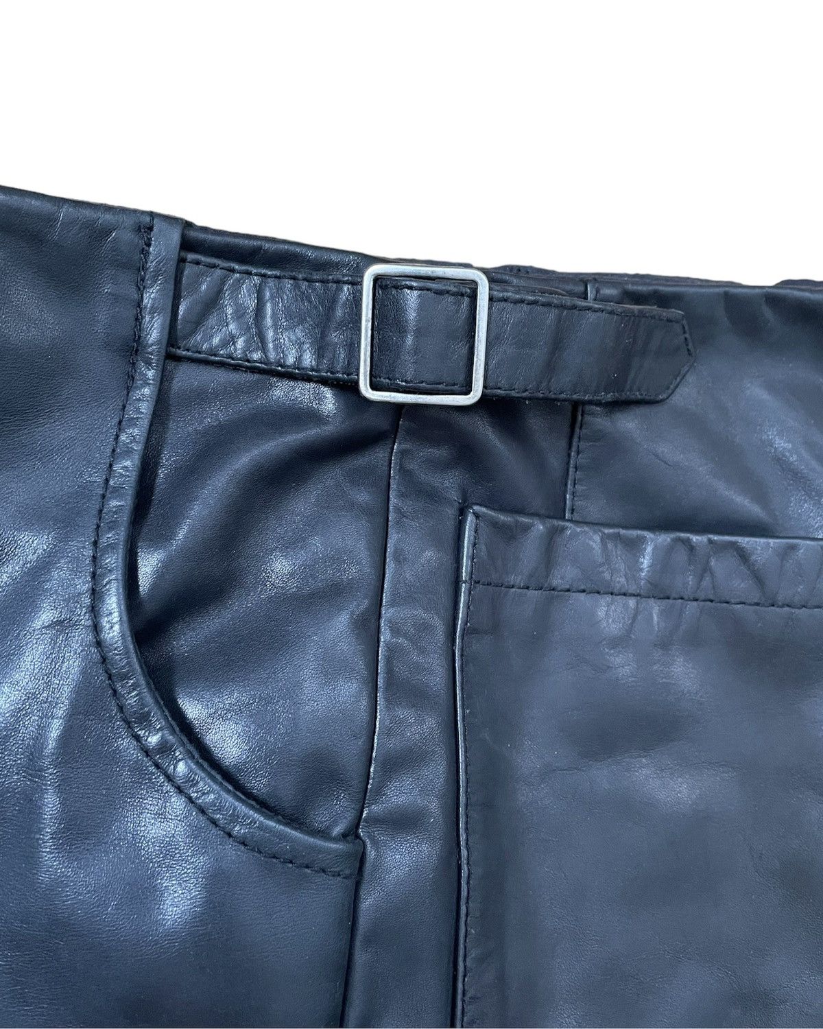 Maison Margiela × Vintage Leather McQueen Trousers (FW03) Size 24" / US 00 / IT 34 - 4 Thumbnail