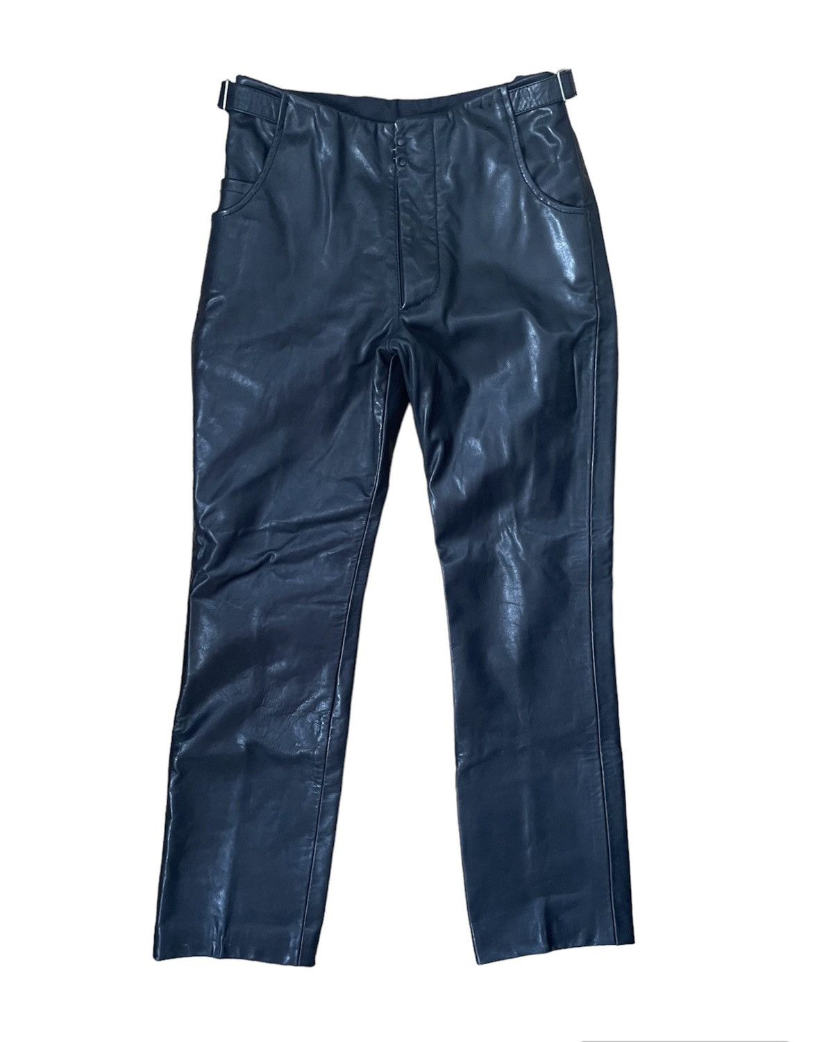 Maison Margiela × Vintage Leather McQueen Trousers (FW03) Size 24" / US 00 / IT 34 - 2 Thumbnail